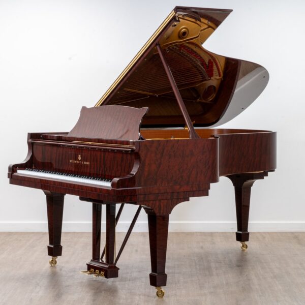 Steinway grand piano in elegant piano showroom, perfect for upscale gala and reception events.