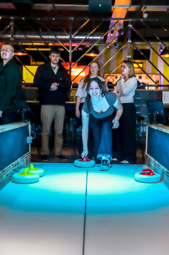 Group networking event at The Glide Zone, Cabot Circus, Bristol - team-building activity.