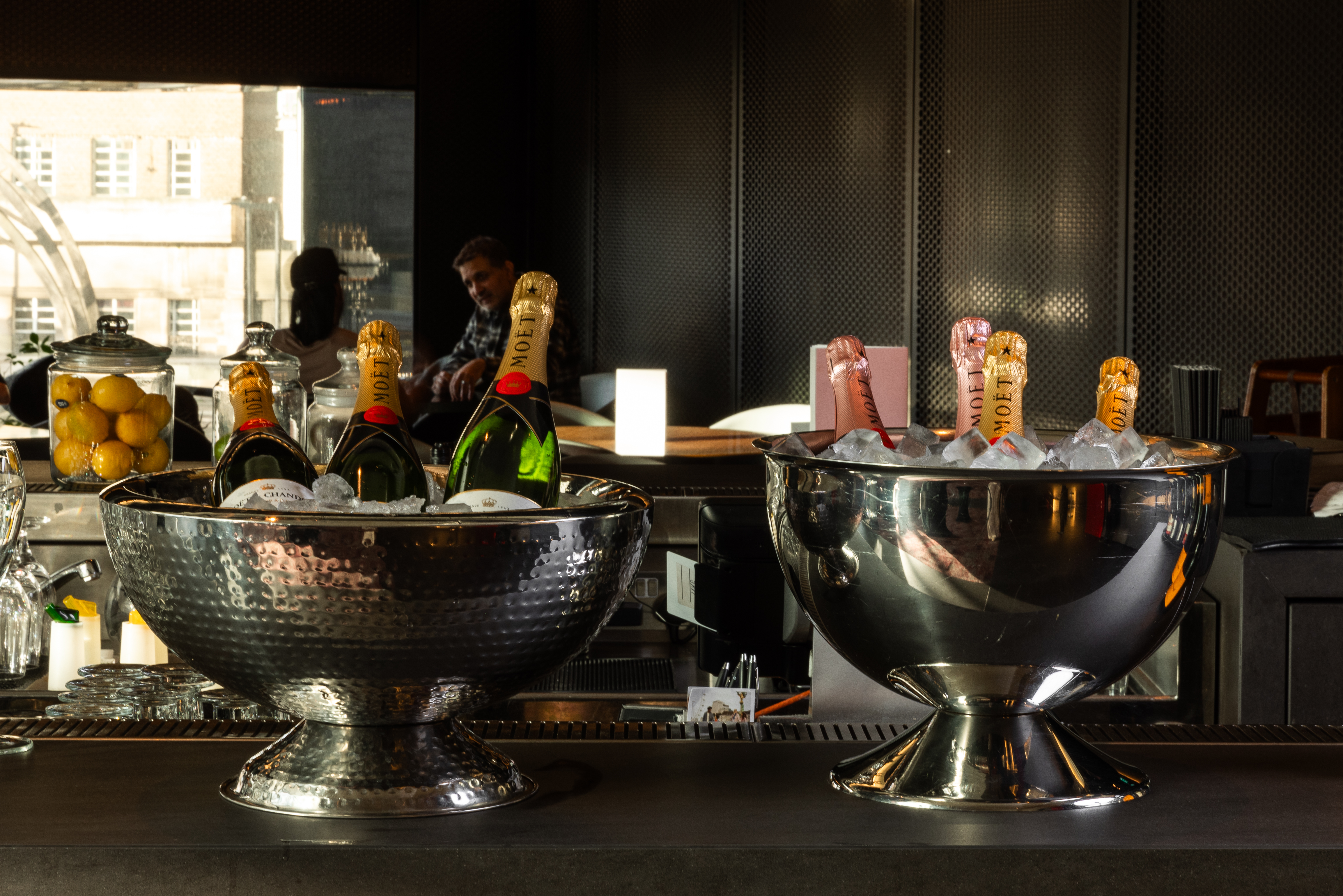 Private Hire Chino Latino bar with elegant champagne and upscale event setup in London.