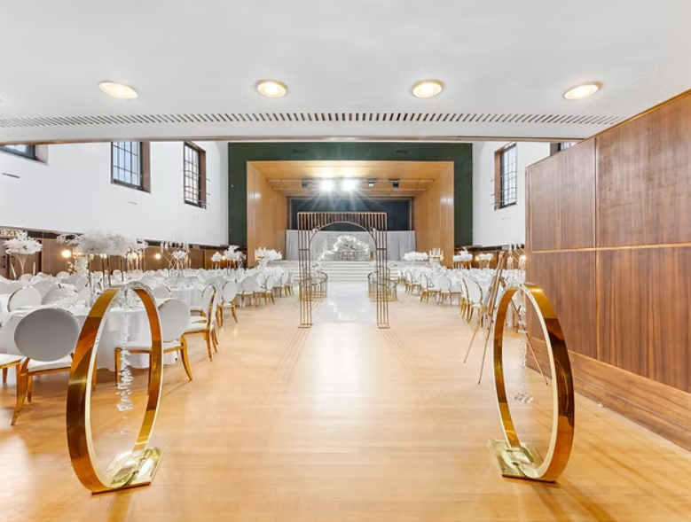 Elegant Grand Hall in Greenwich, ideal for weddings and formal events.