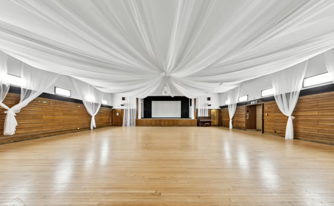 Elegant Grand Hall in Greenwich Borough Hall, ideal for corporate events and weddings.