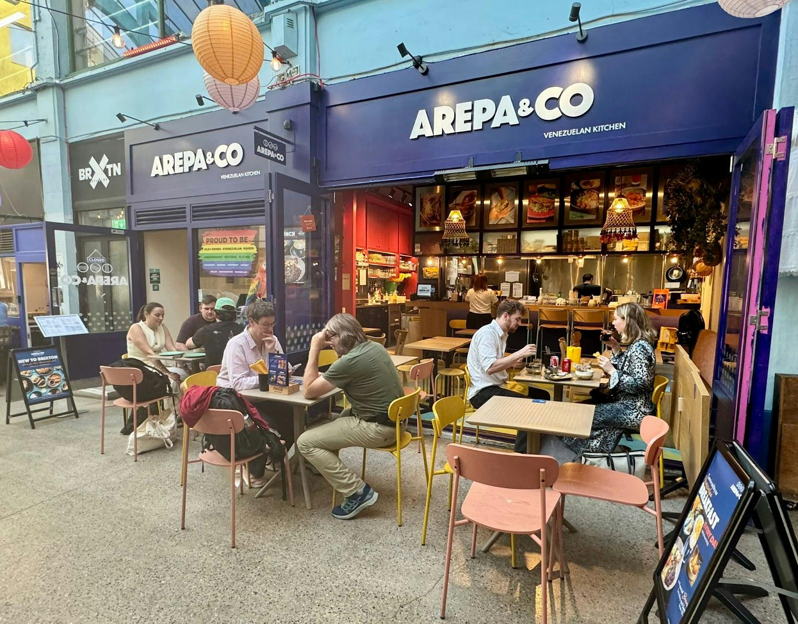 Arepa & Co Brixton: Vibrant casual venue for team networking and informal events.