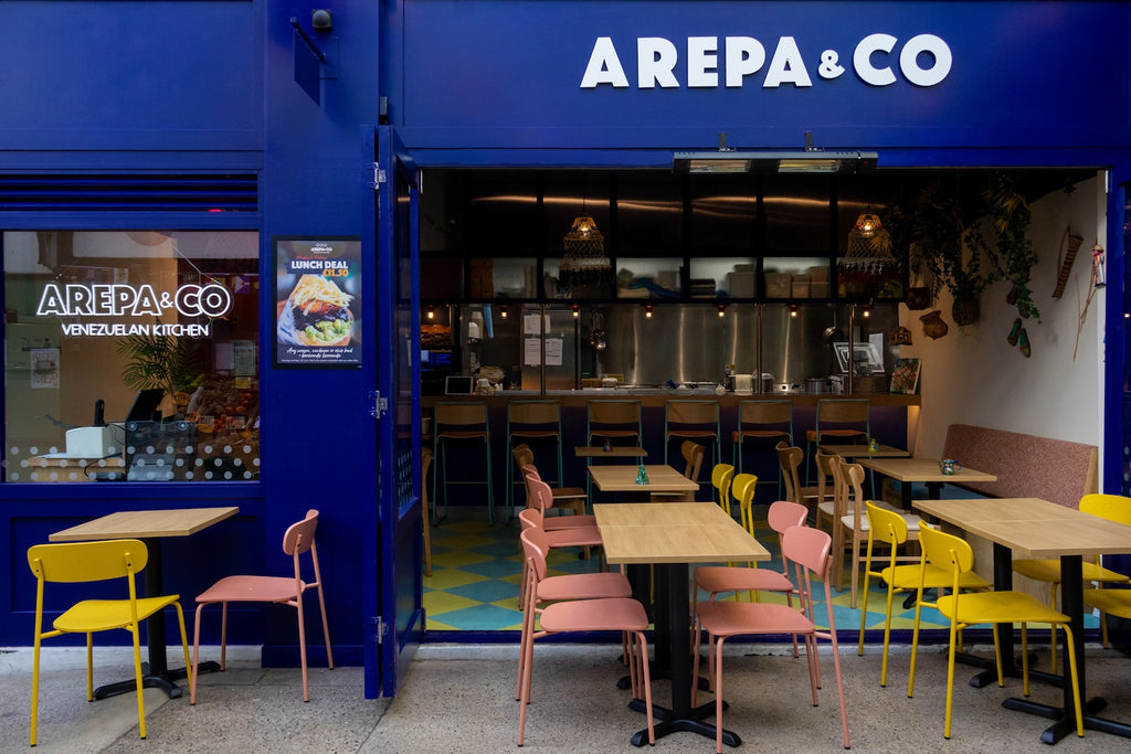 Arepa & Co Brixton: Vibrant modular event space for casual networking and team breakouts.
