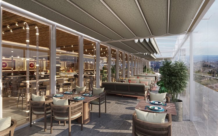 CÉ LA VI London venue hire, retractable awning, private event