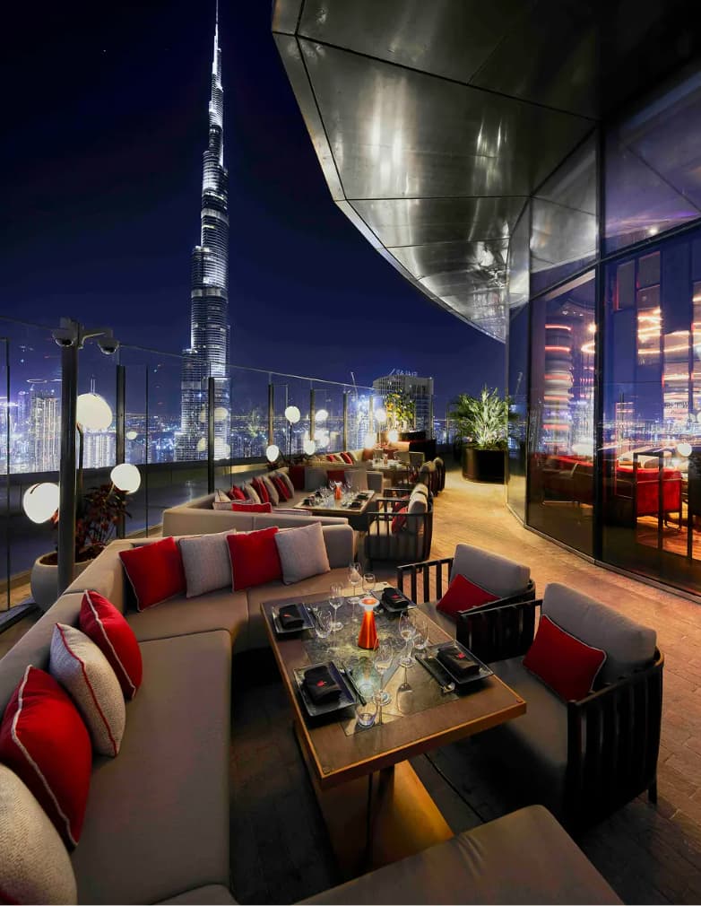 Elegant rooftop venue hire at CÉ LA VI London, perfect for upscale events and gatherings.