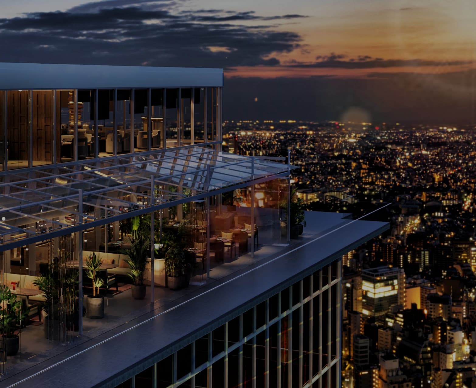 Rooftop venue hire at CÉ LA VI London, perfect for upscale events and networking.