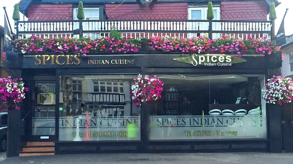 Spice Lounge restaurant storefront, ideal for team dinners and client engagement events.