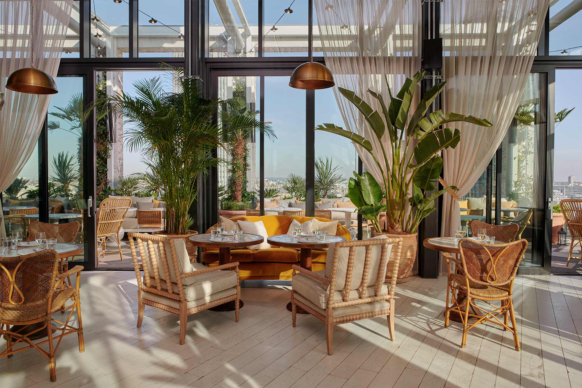 Stylish rooftop venue with greenery for events and meetings in Seabird Rooftop.