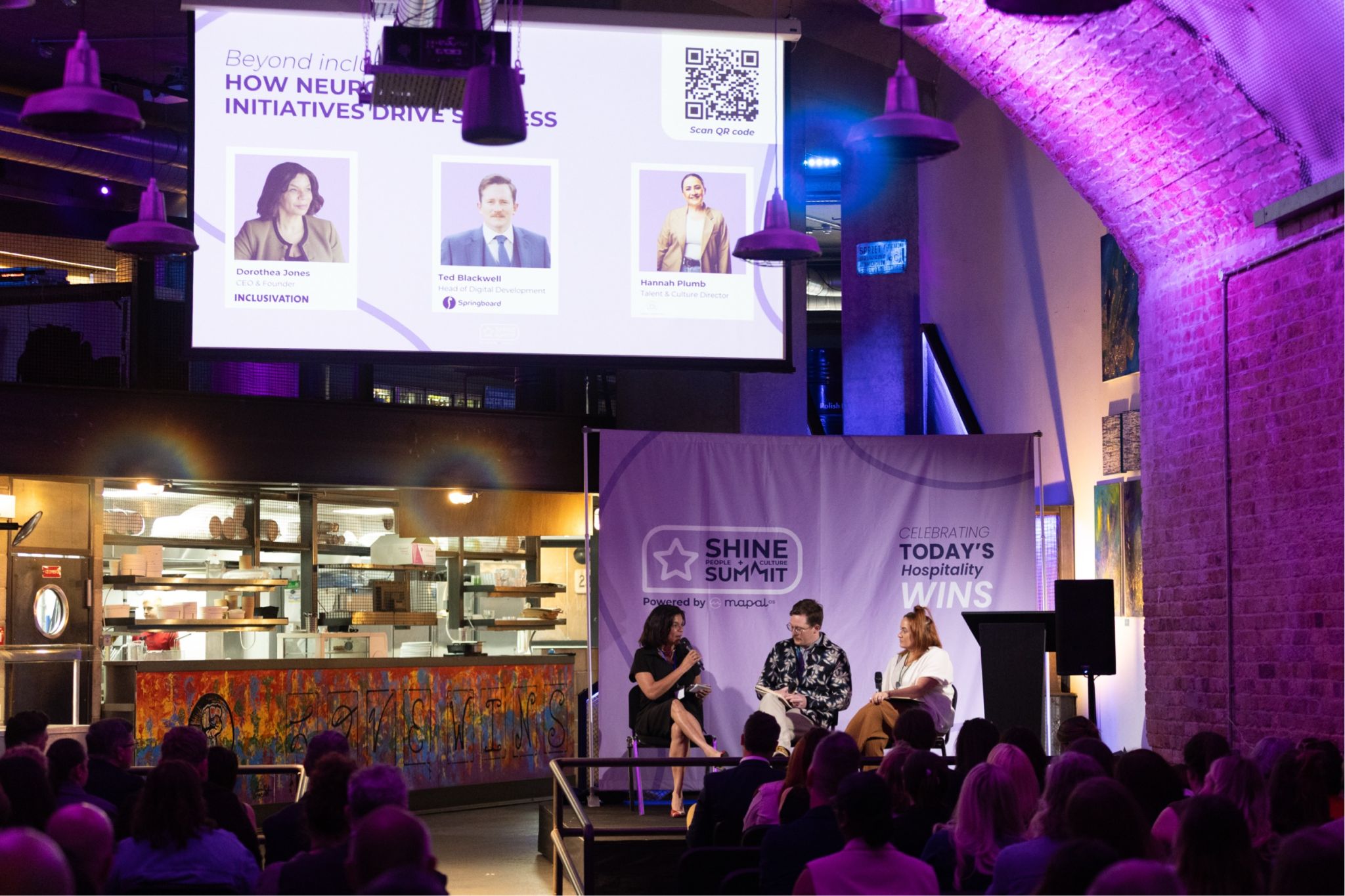 Dynamic panel discussion at Mamuśka! Restaurant & Bar in Southbank, perfect for events.