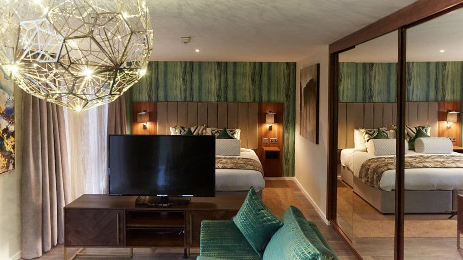 Modern Shropshire Suite at Wychwood Park Hotel: luxury VIP room for executive business meetings.