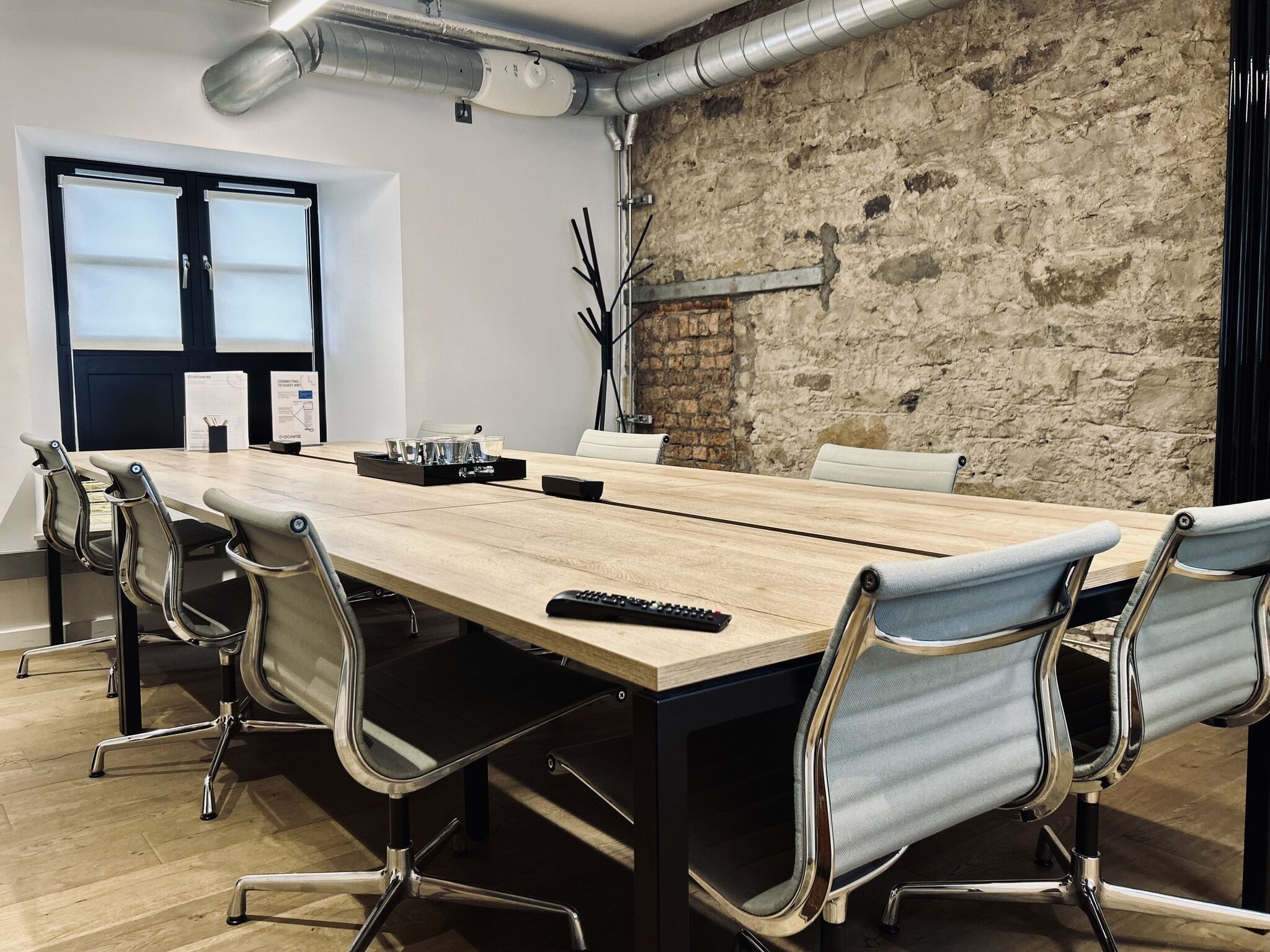 Modern meeting room in M3 The Workshop, Edinburgh, designed for collaborative presentations.