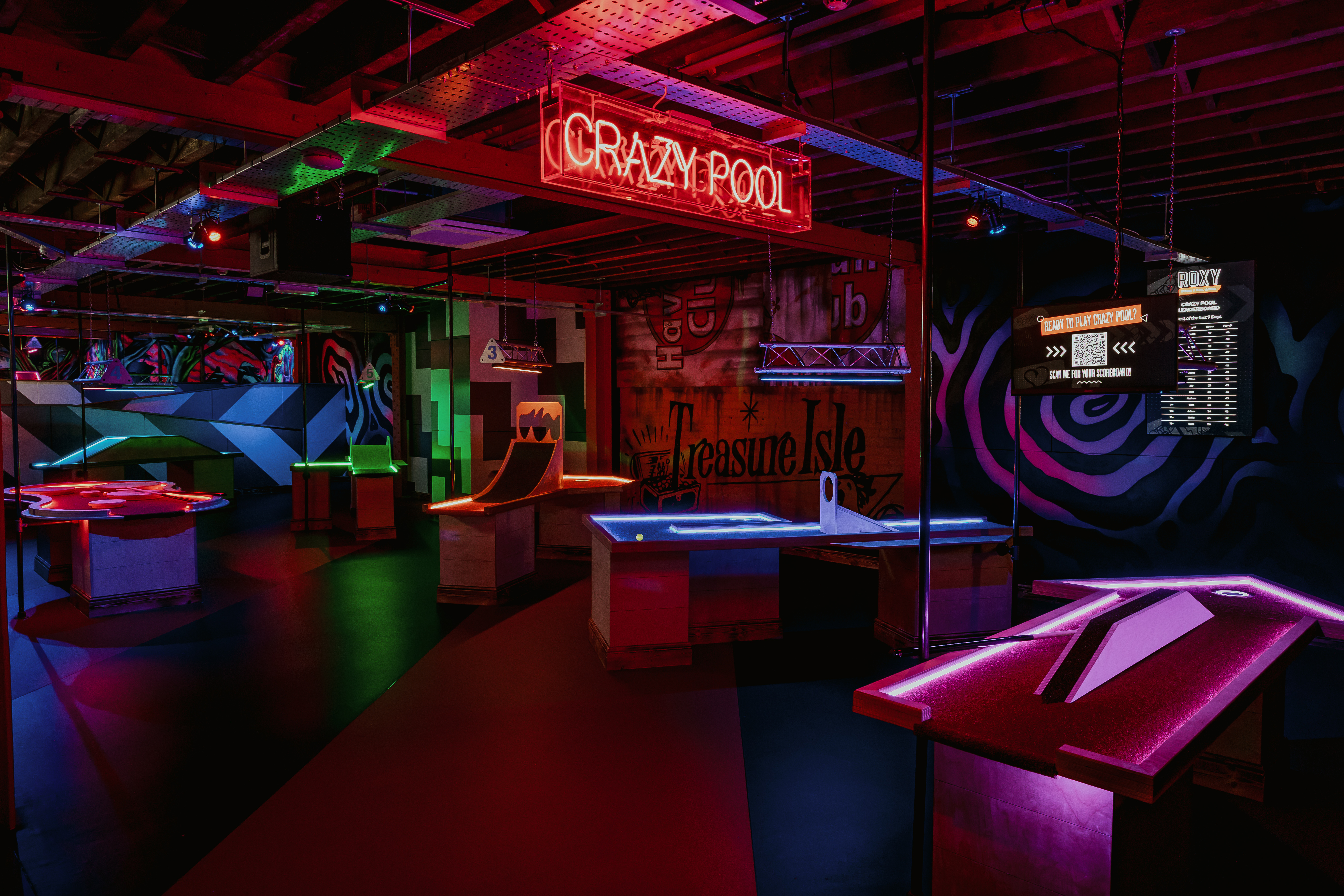 Crazy Pool at Roxy Ball Room Manchester: vibrant venue for team-building and networking events.