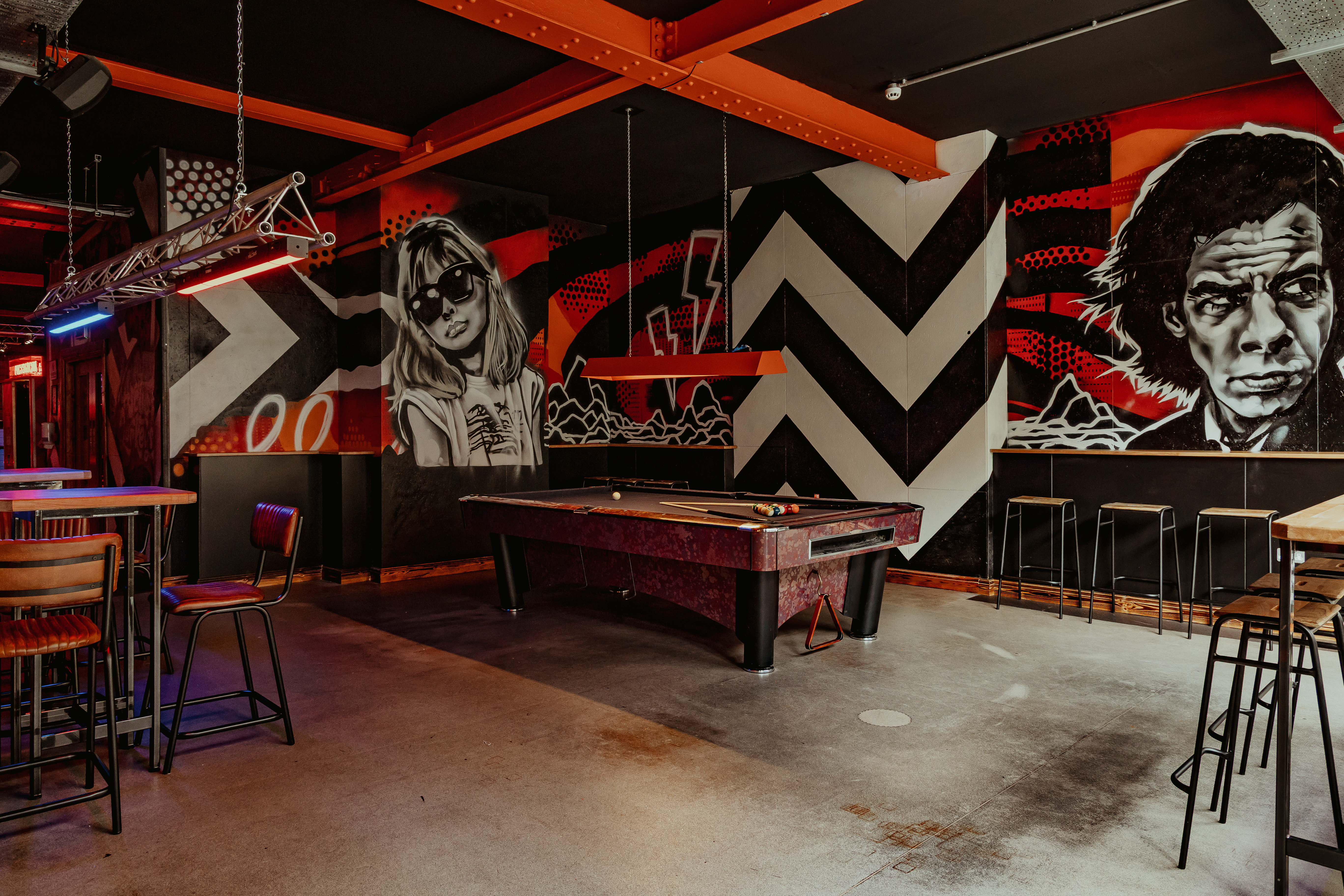 The Atrium at Roxy Ball Room Manchester: vibrant urban venue with bold mural art.