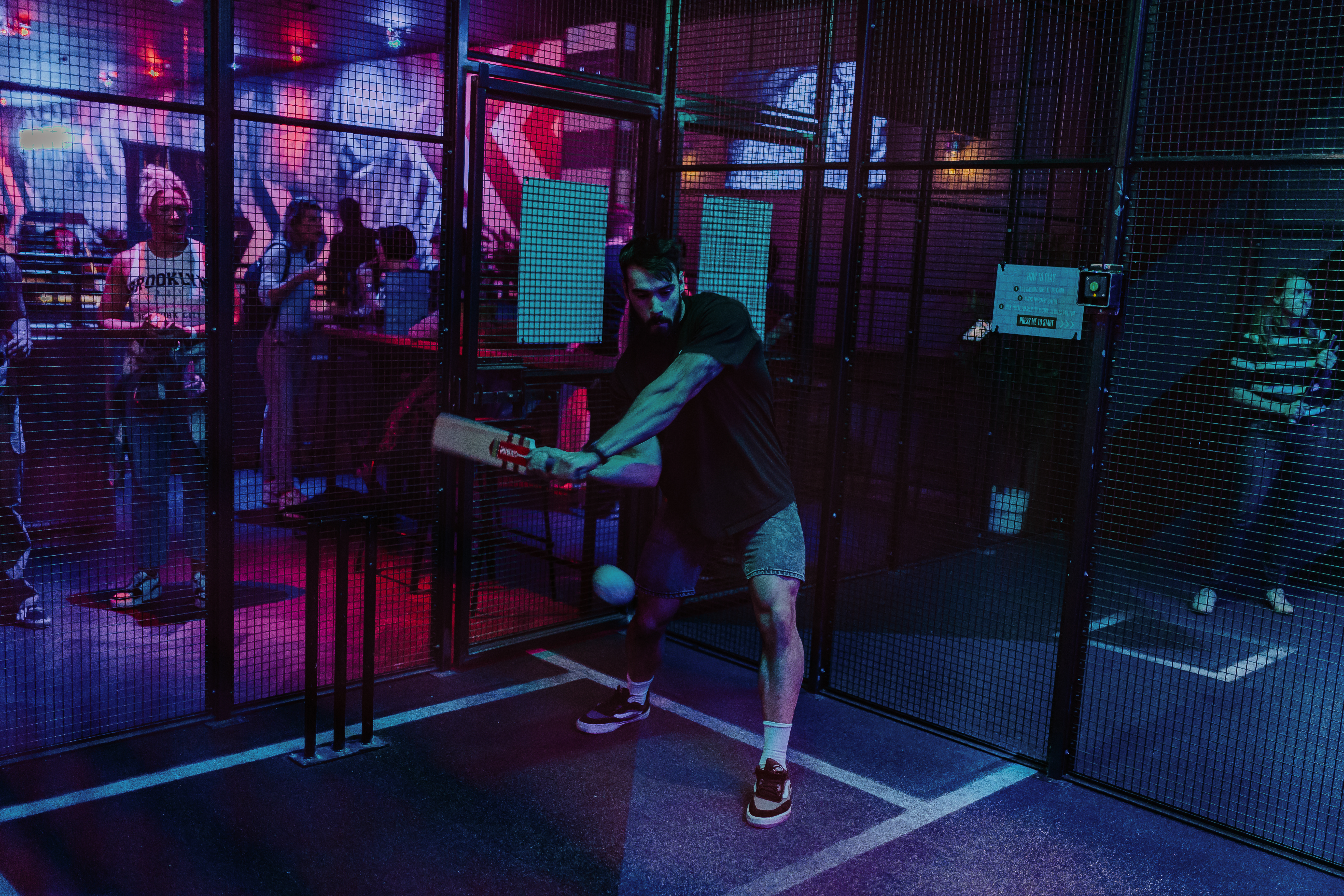 Full venue hire at Roxy Lanes Cheltenham, featuring lively cricket simulation event.