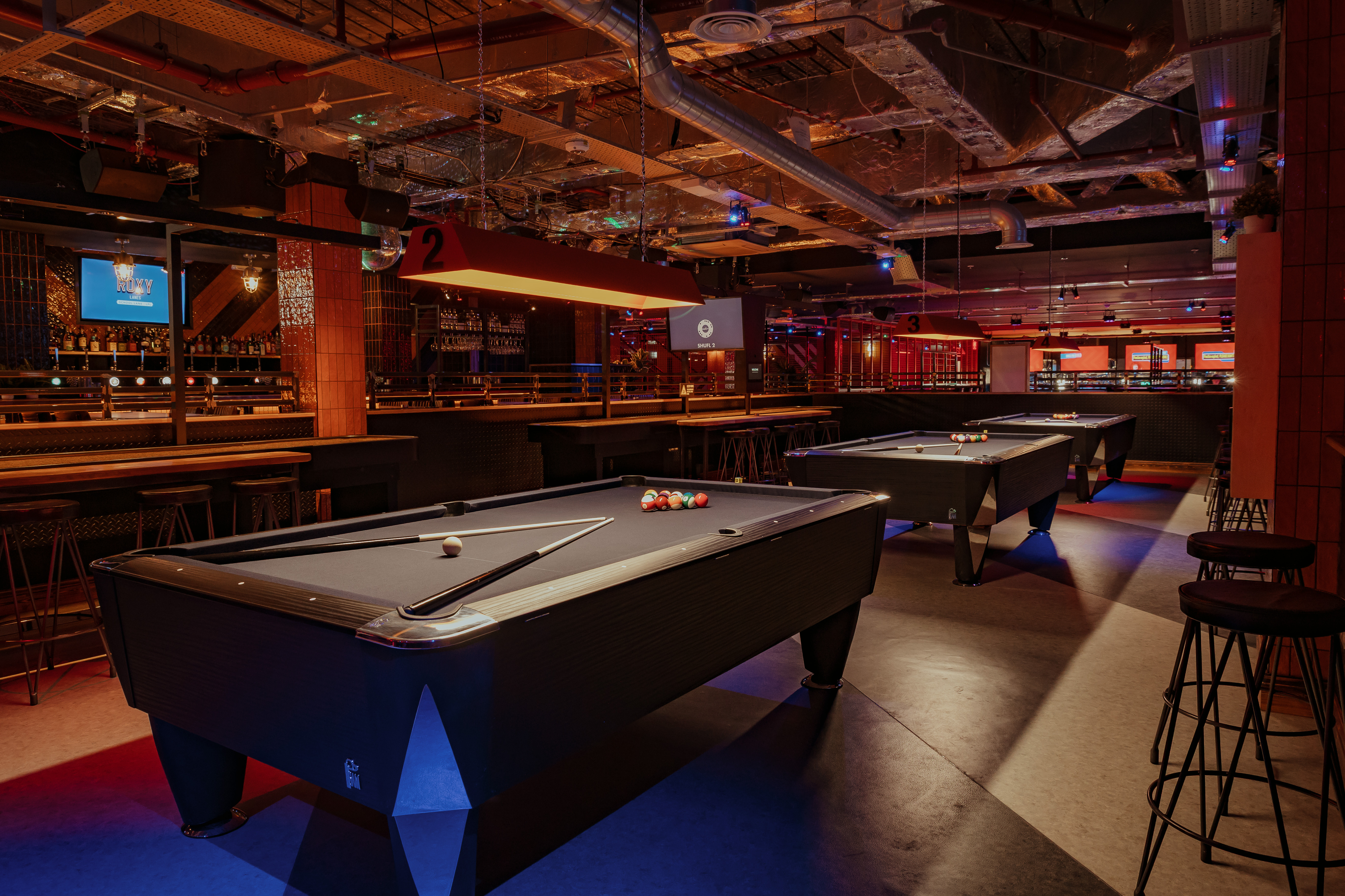 Full Venue Hire at Roxy Ball Room with pool tables, ideal for events and networking.