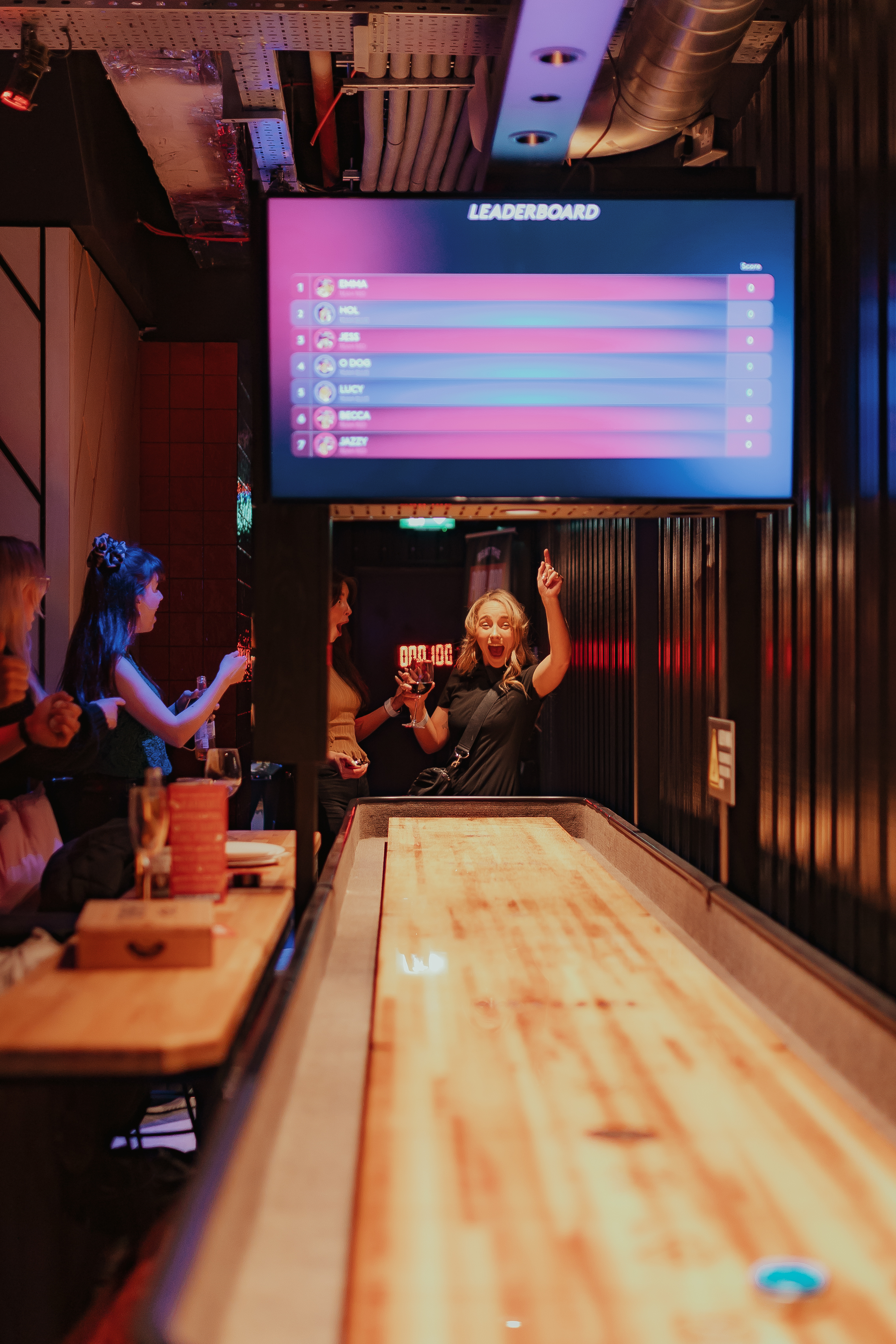 Roxy Ball Room tournament area in London, vibrant setup for networking and team-building events.