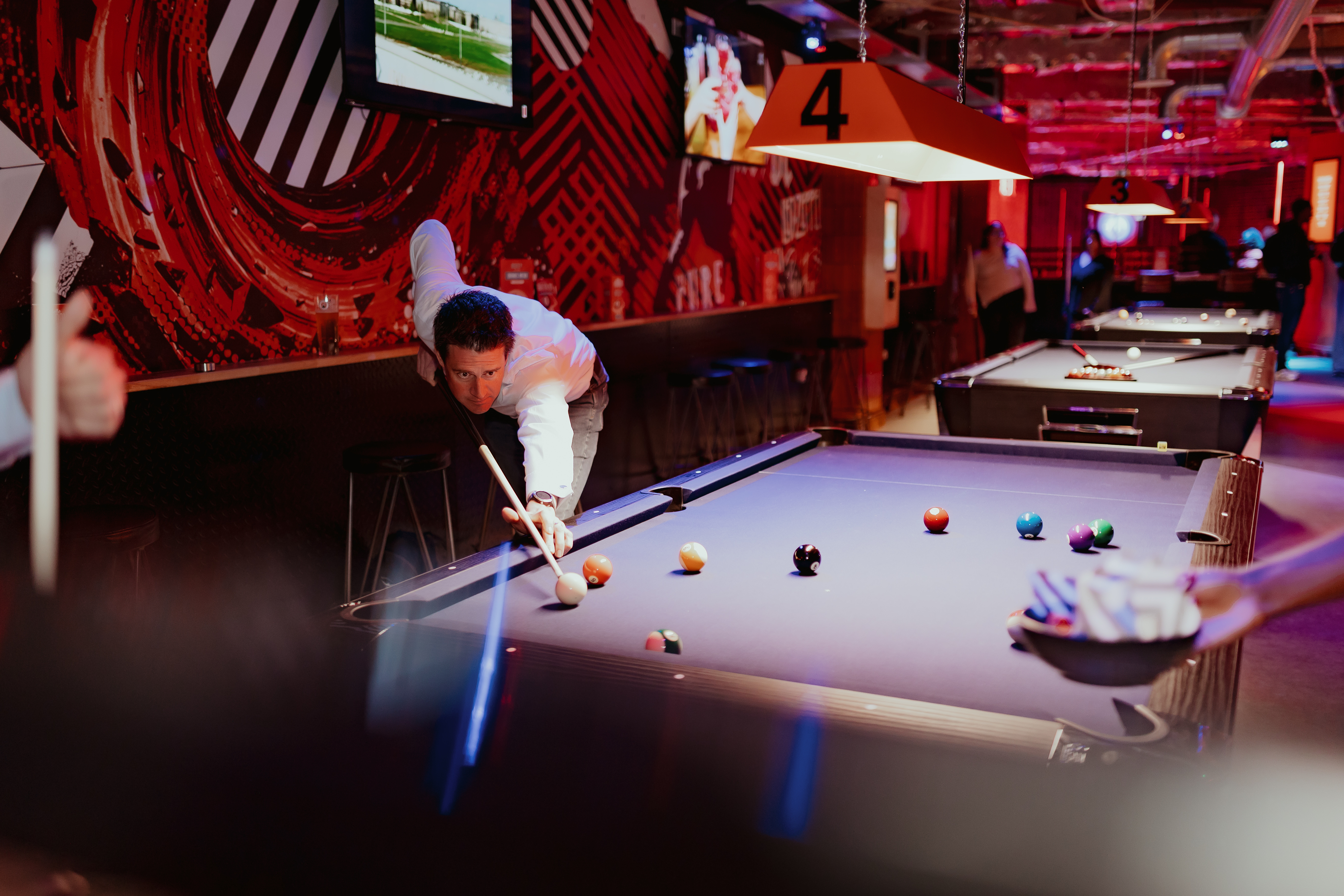 The Gaming Hall at Roxy Ball Room, a vibrant venue for corporate networking events.