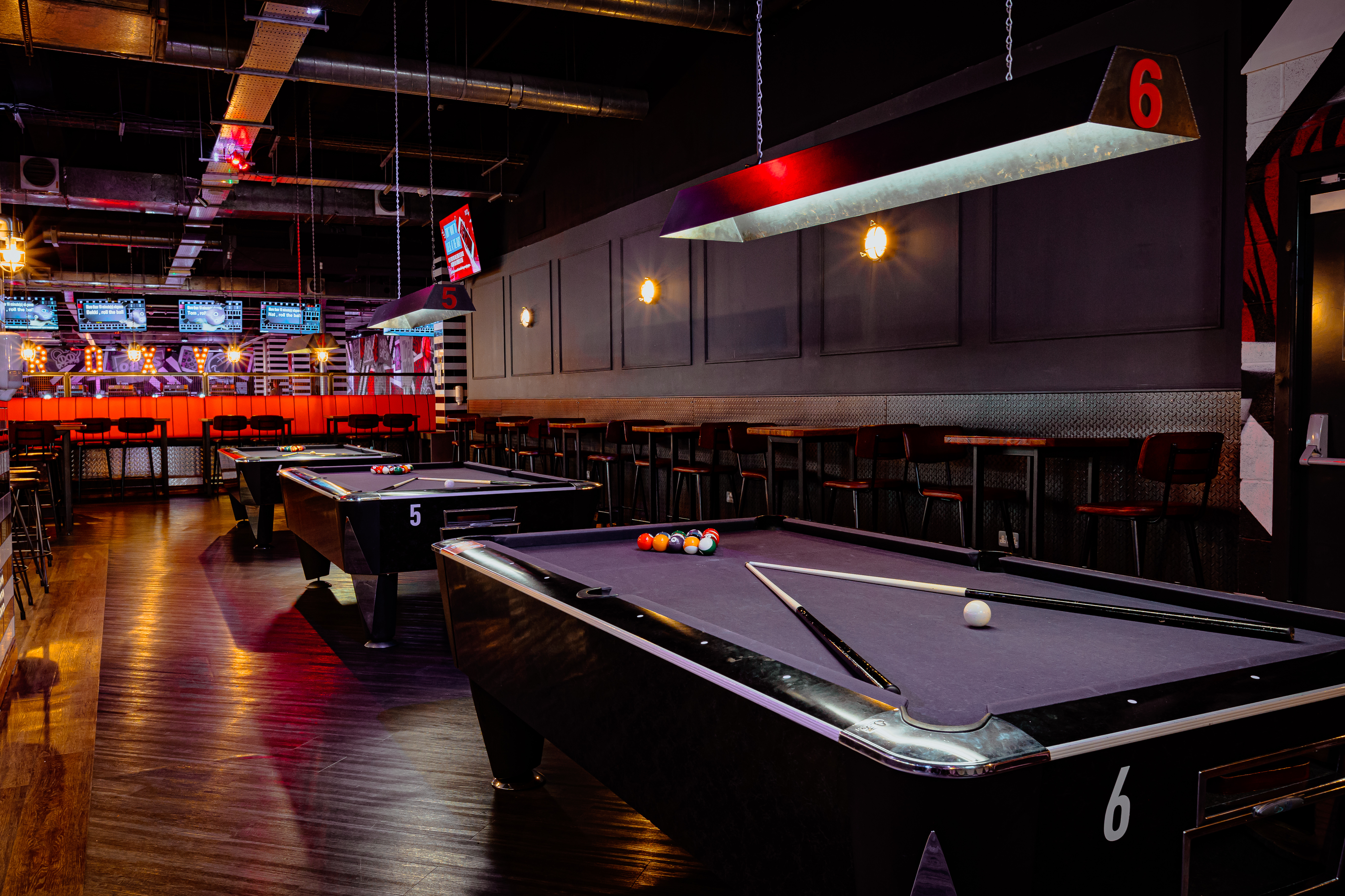 "Modern pool area in Roxy Ball Room, ideal for networking events and casual gatherings."