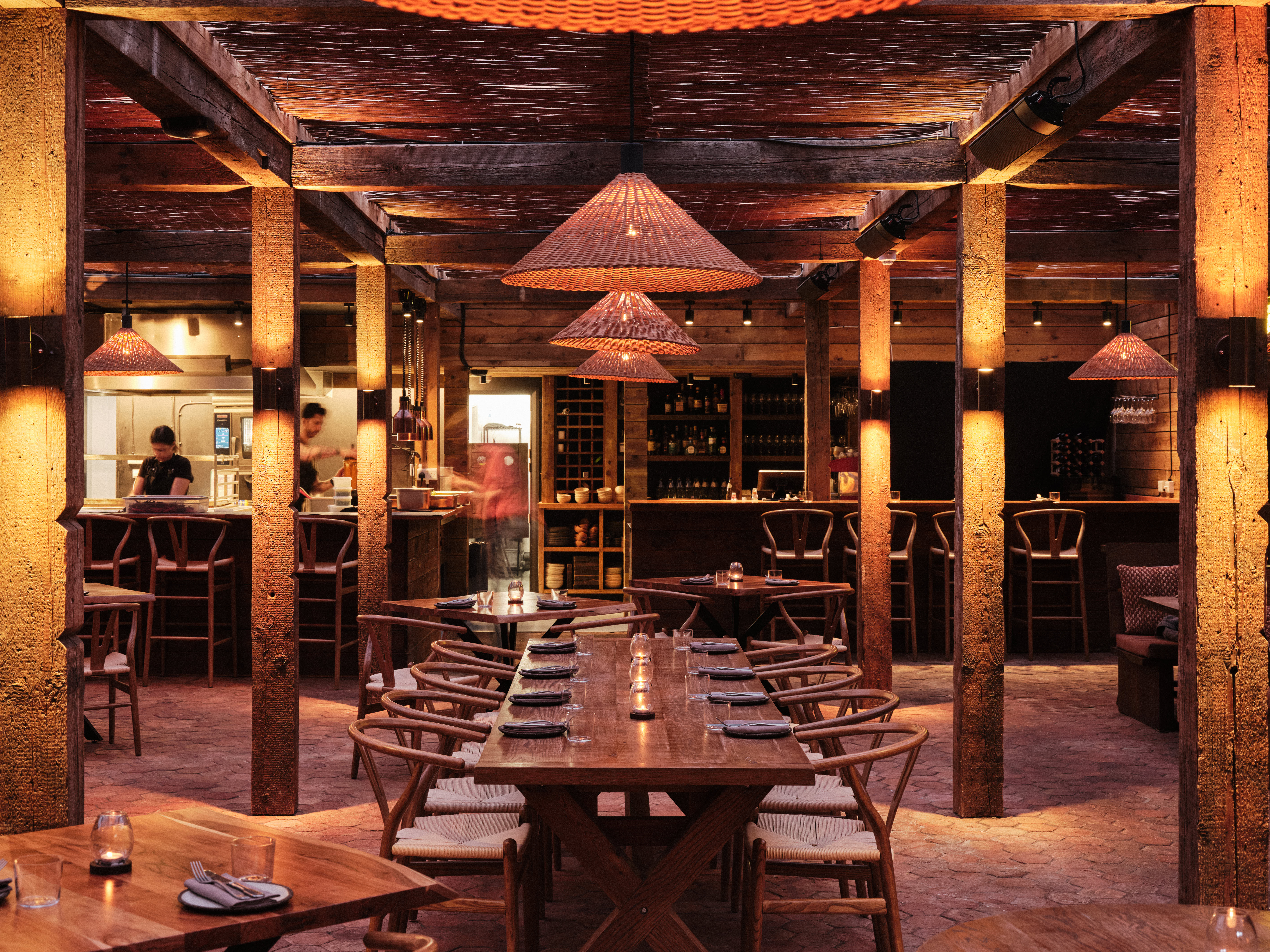 "Cozy restaurant venue with rustic decor, perfect for intimate gatherings and events."