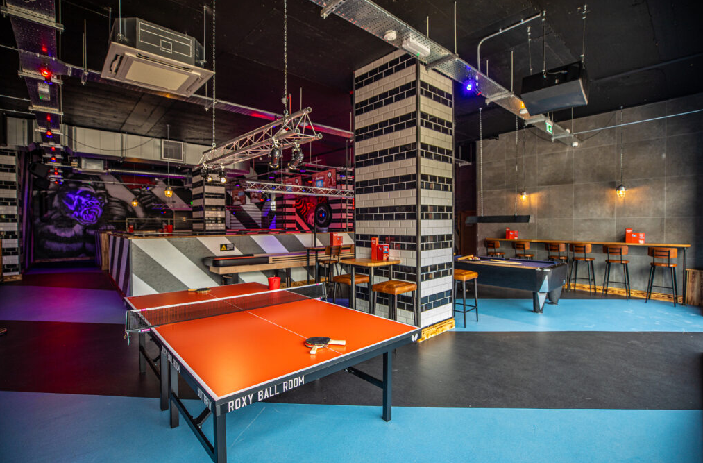 "Vibrant Roxy Ball Room stage in Sheffield, perfect for networking and corporate events."
