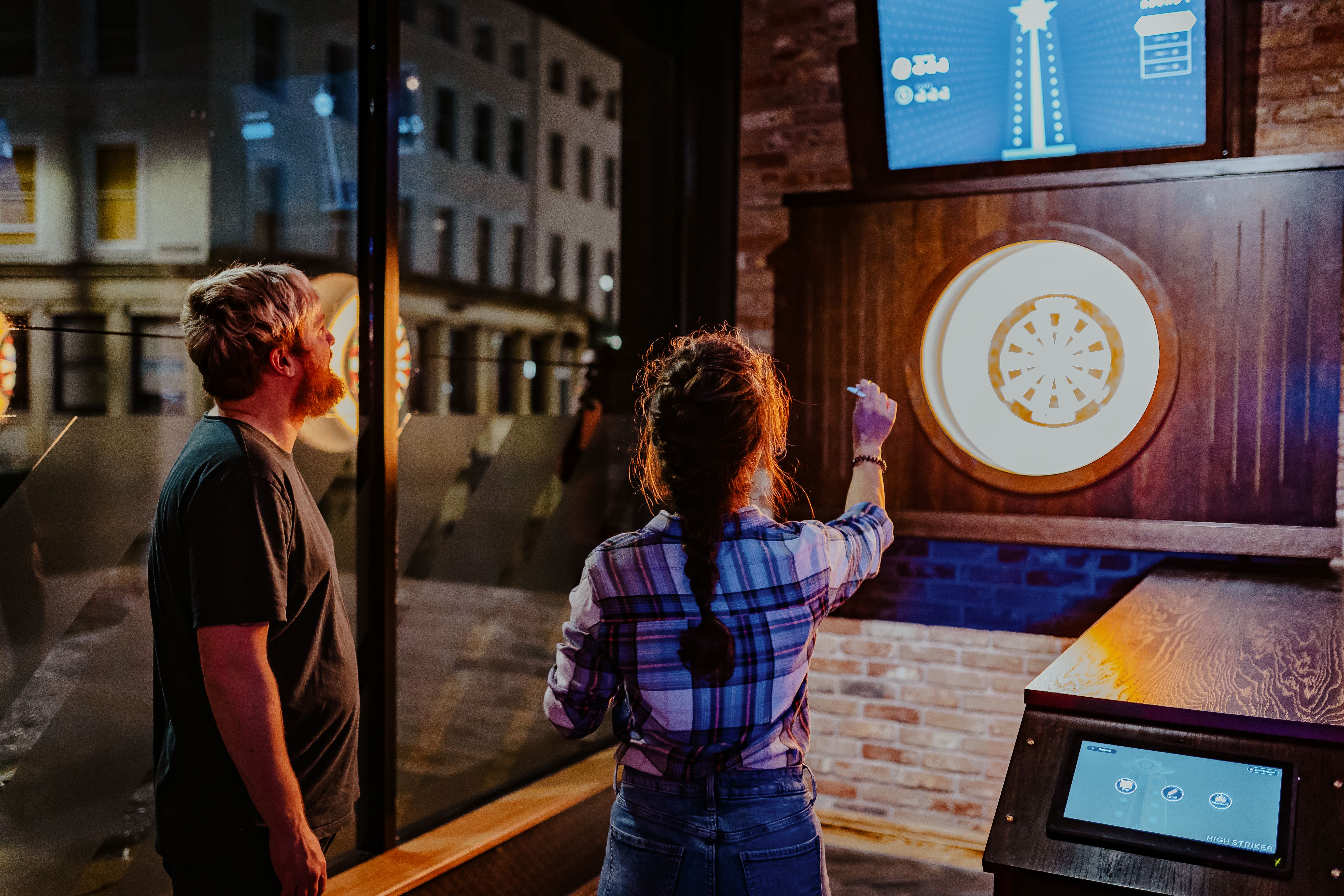 The Bullseye Zone at Roxy Lanes, Cardiff, ideal for team-building and social events.