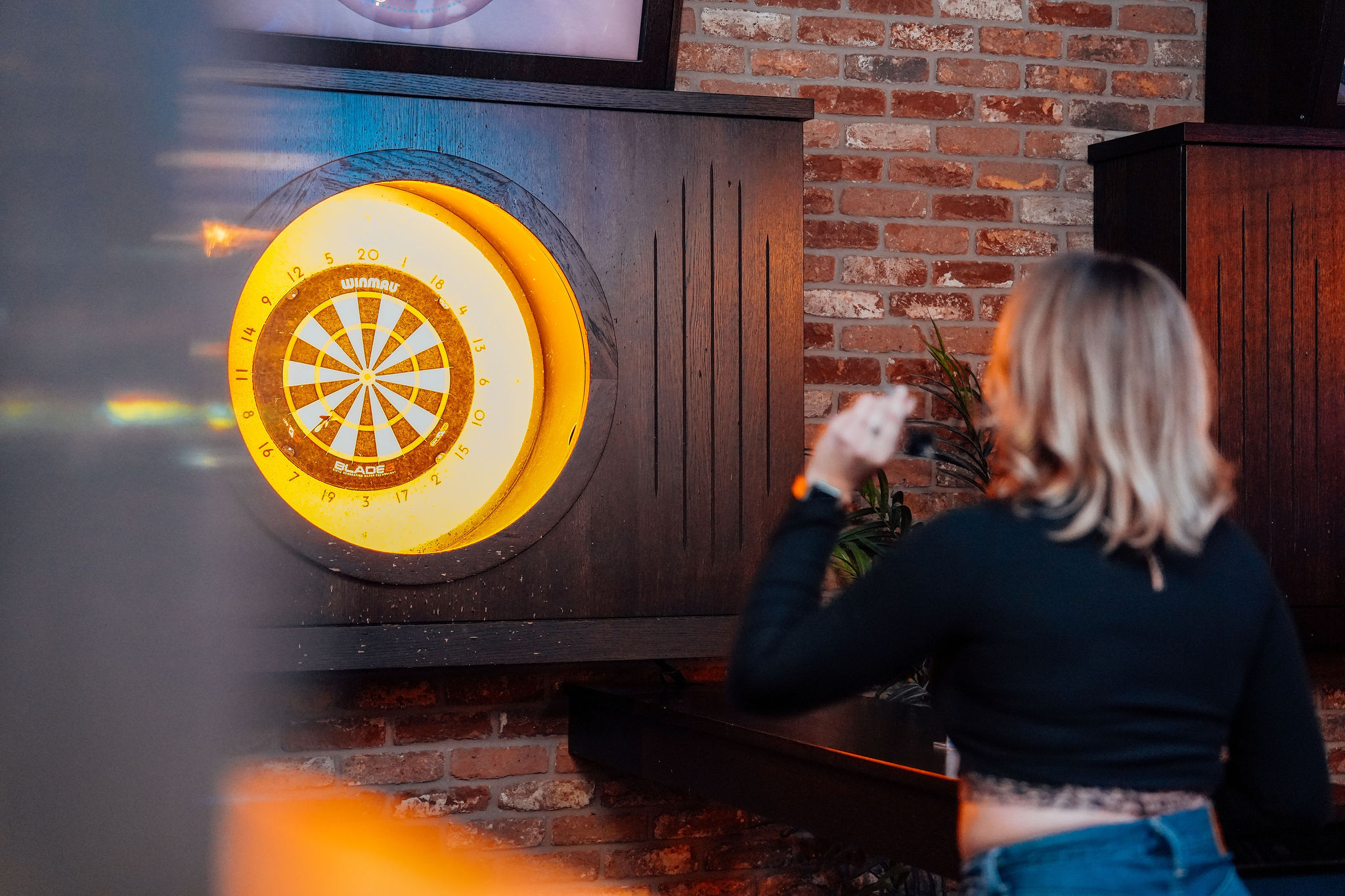Bullseye Zone interactive game at Star Pins Liverpool for corporate team building and social events.