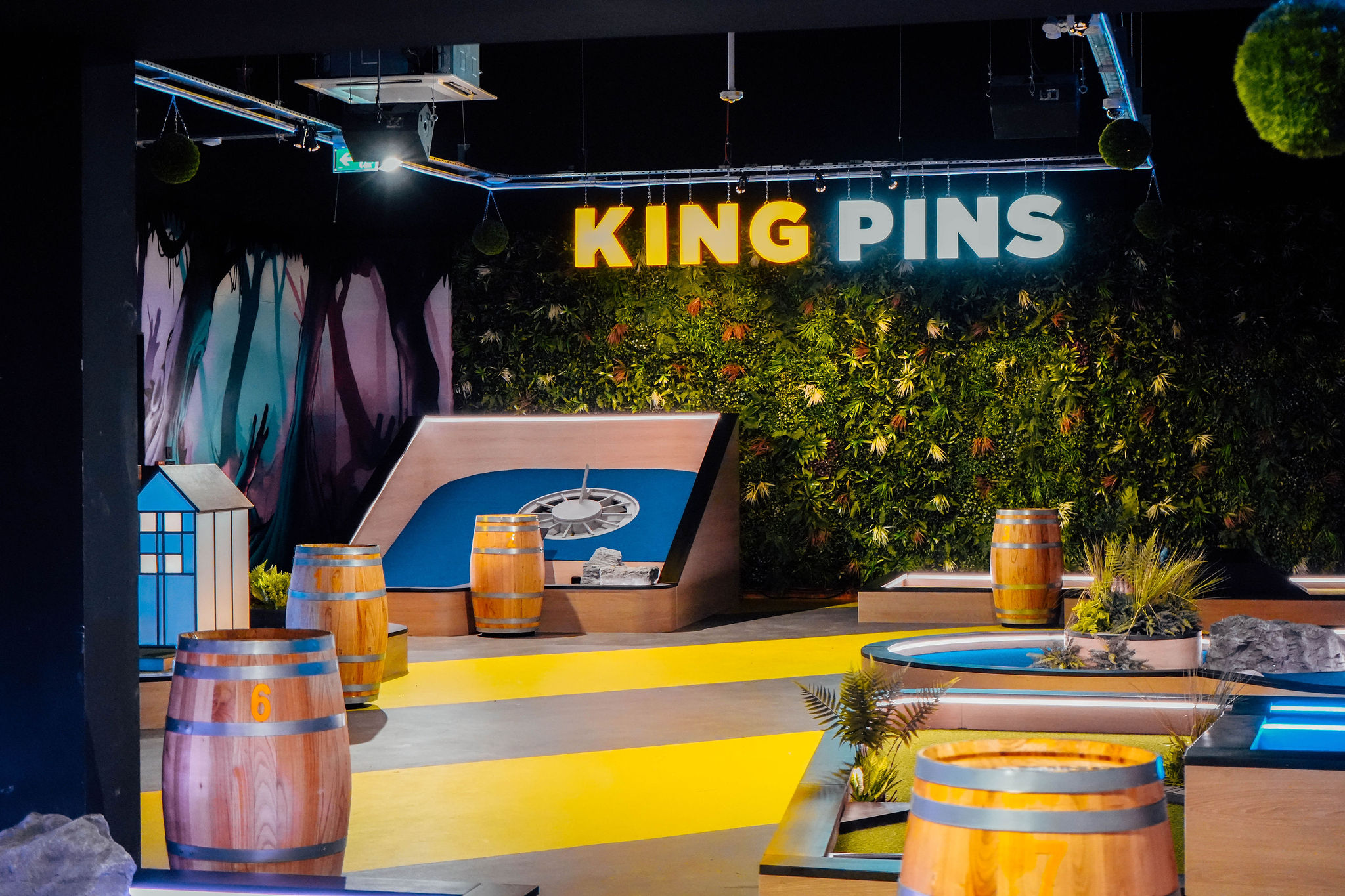 Vibrant event space at King Pins, perfect for team-building and social gatherings.