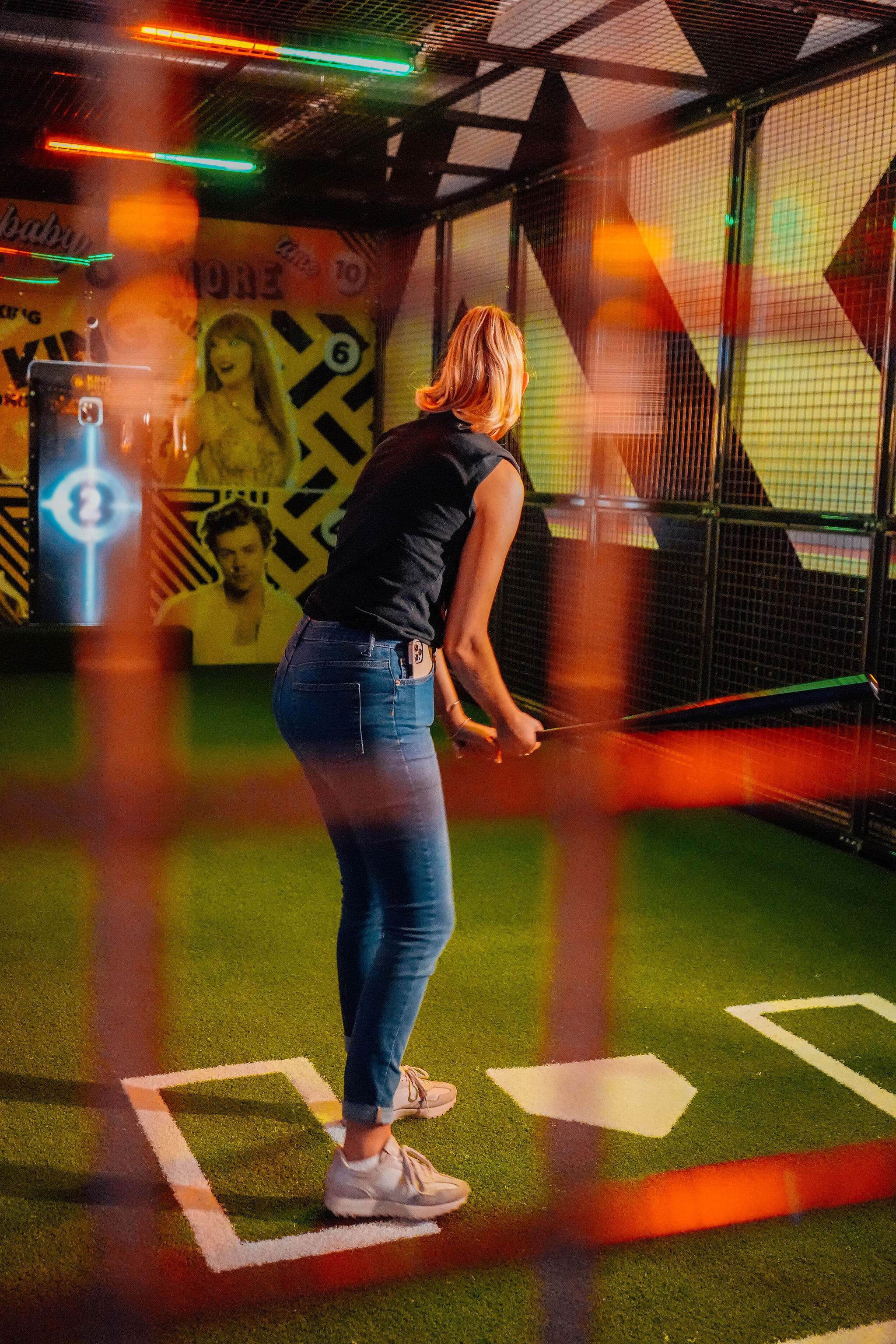 Interactive team-building event at King Pins, Arndale Manchester with vibrant backdrop.