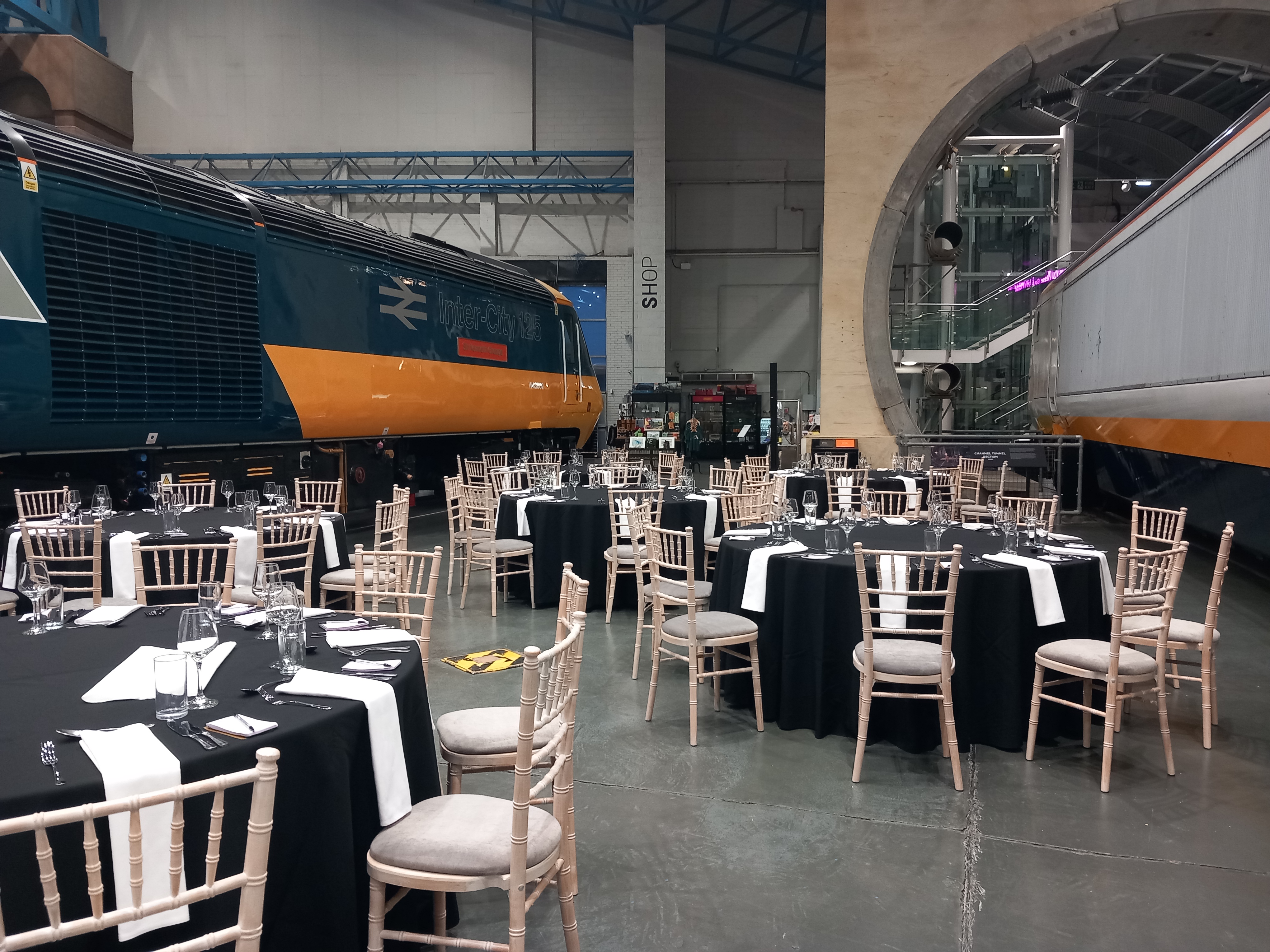 Great Hall at National Railway Museum: elegant dining, unique events space, corporate dinners.