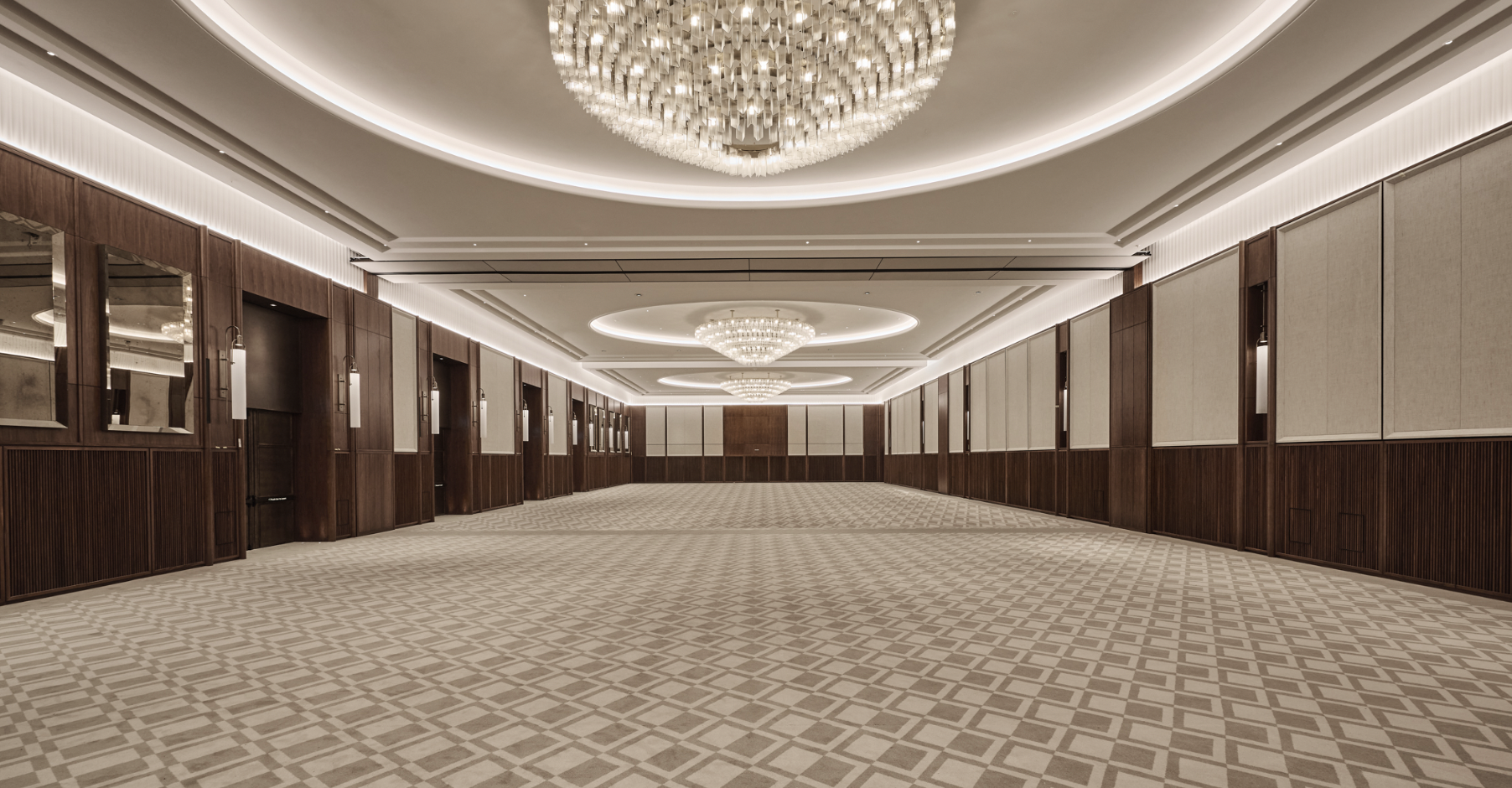 Grand Ballroom at The Chancery Rosewood: elegant space for corporate events with natural light.