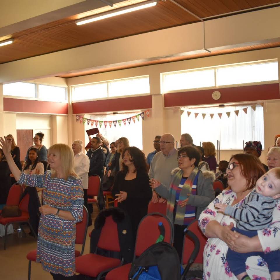 Community event at Connect Centre: informal theater seating for local gathering or church workshop.