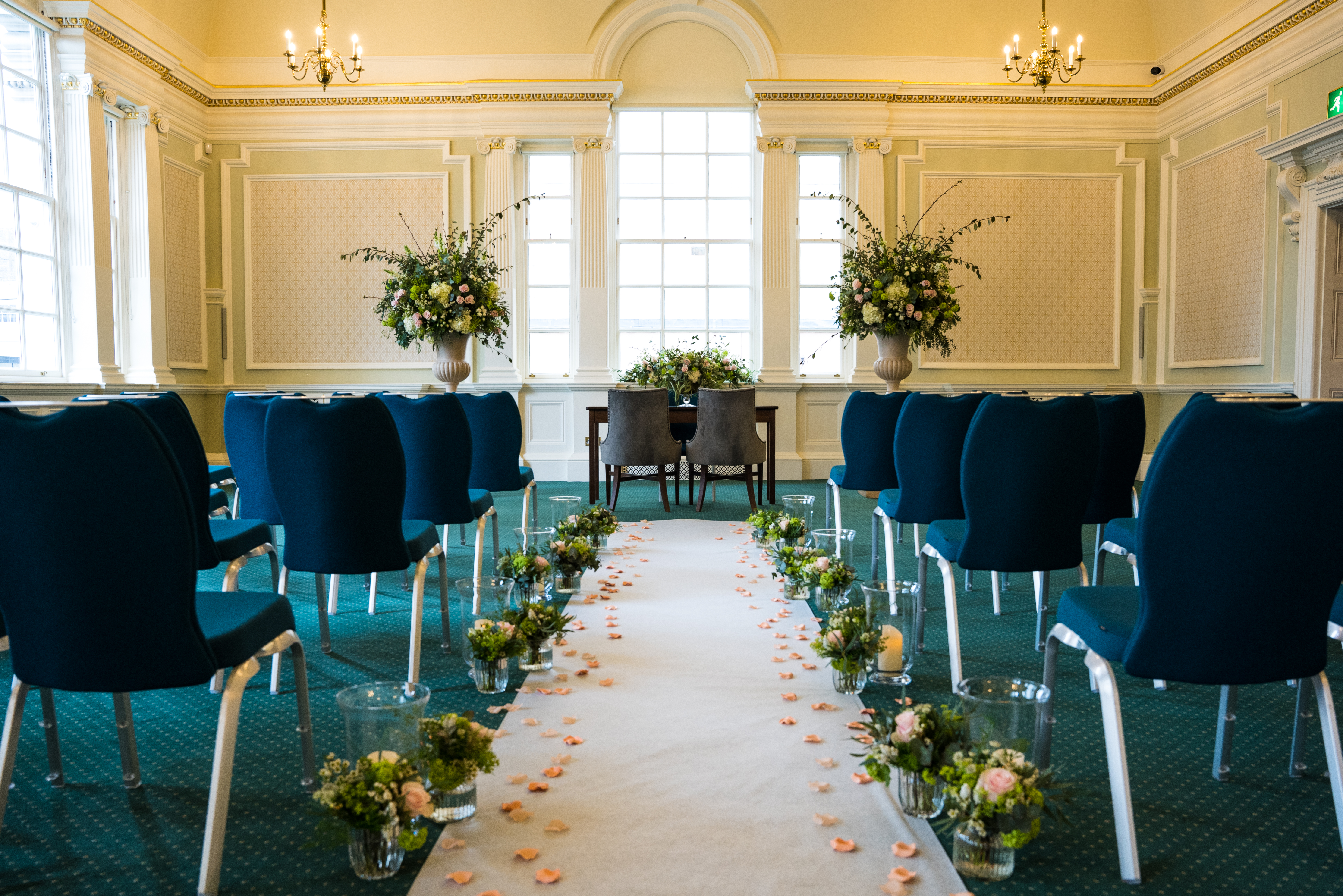Elegant ceremony space in Chelsea Old Town Hall, ideal for weddings and intimate events.
