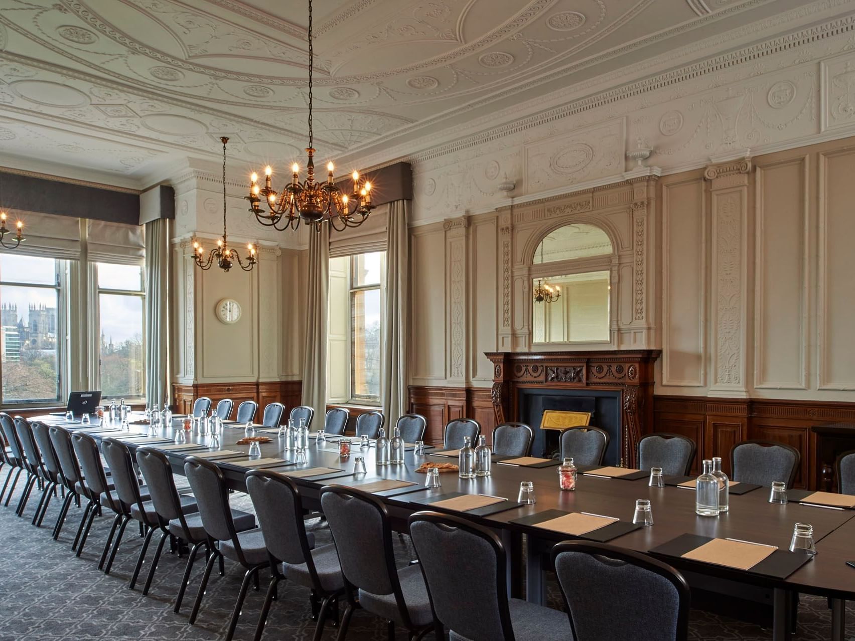 Sophisticated meeting room at Wedgewood, ideal for corporate events with elegant decor.