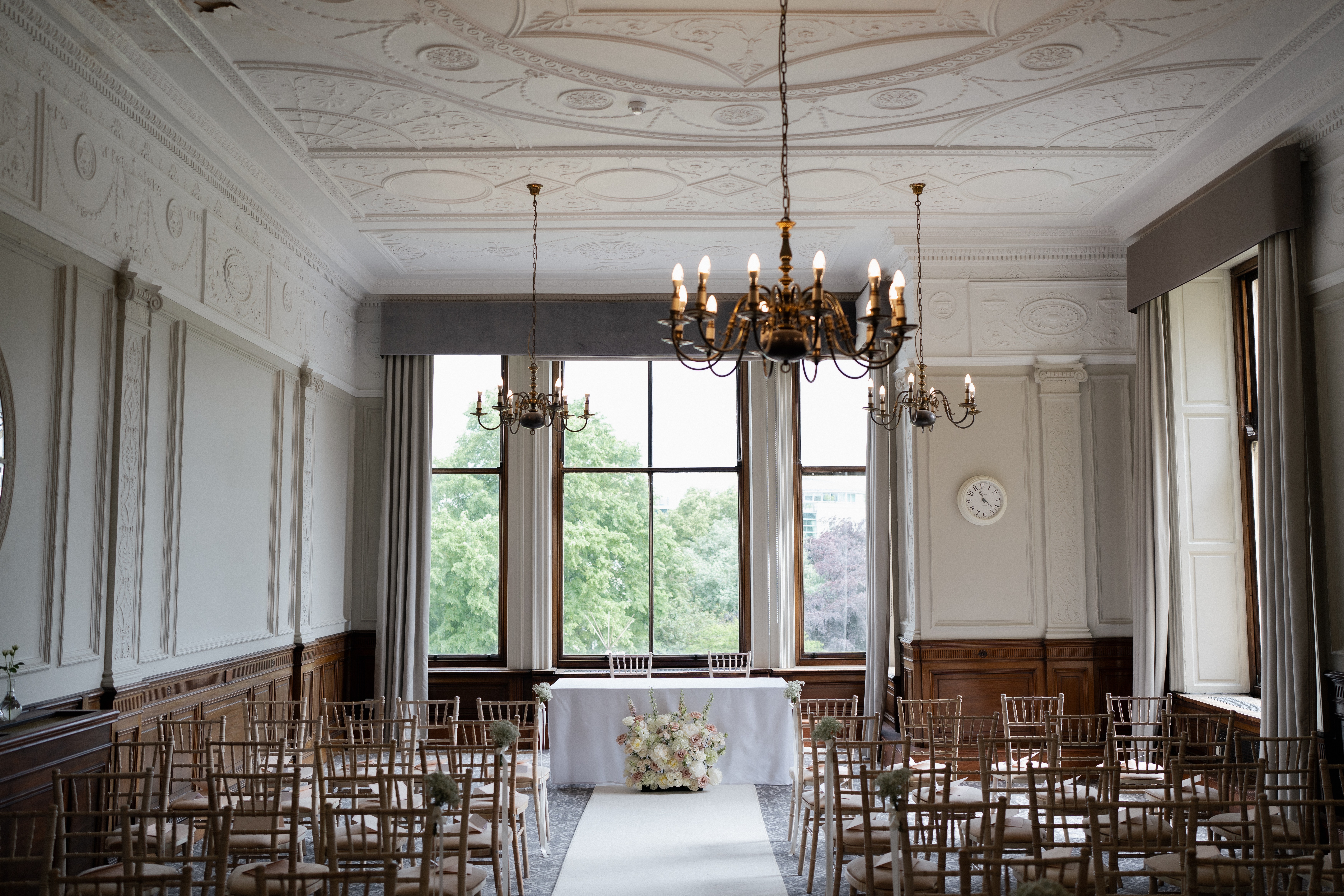 Elegant Wedgewood event space with natural light, ideal for upscale weddings and gatherings.