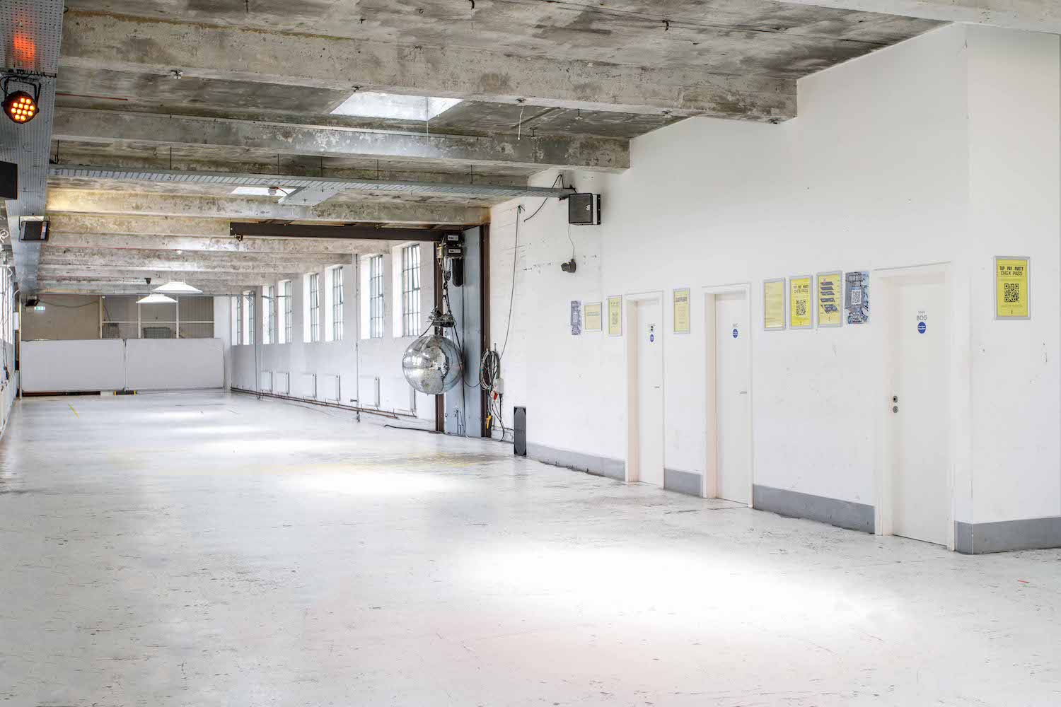 Spacious Electrowerkz penthouse with high ceilings for corporate events and gatherings.