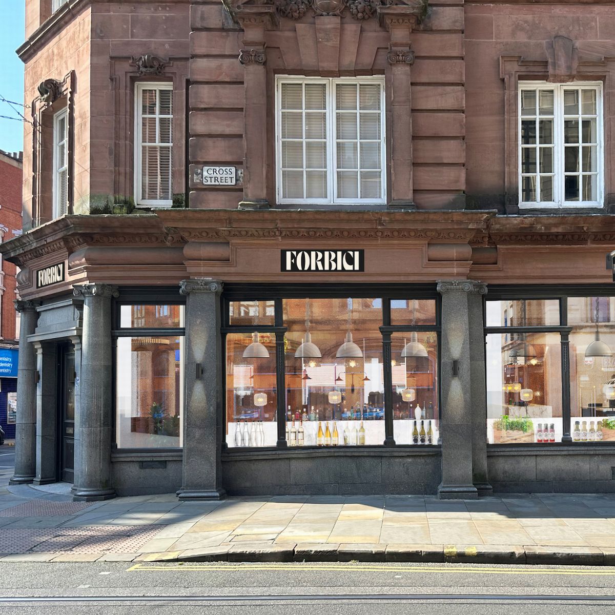 Forbici restaurant interior with natural light, perfect for intimate corporate event venue.