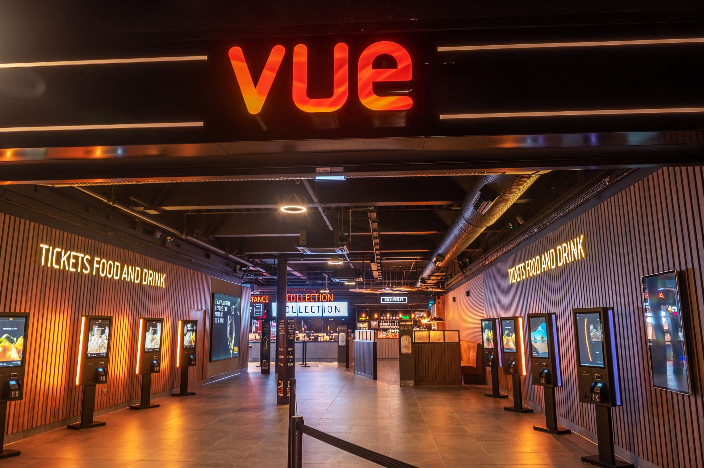 Vue Glasgow St Enoch cinema lobby for corporate event hire and product launches.