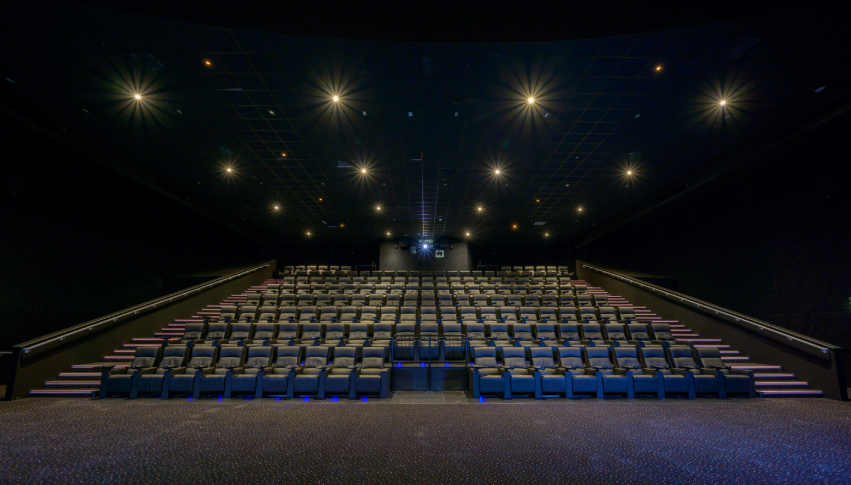 Modern tiered auditorium at Vue Edinburgh, ideal for corporate presentations and product launches.