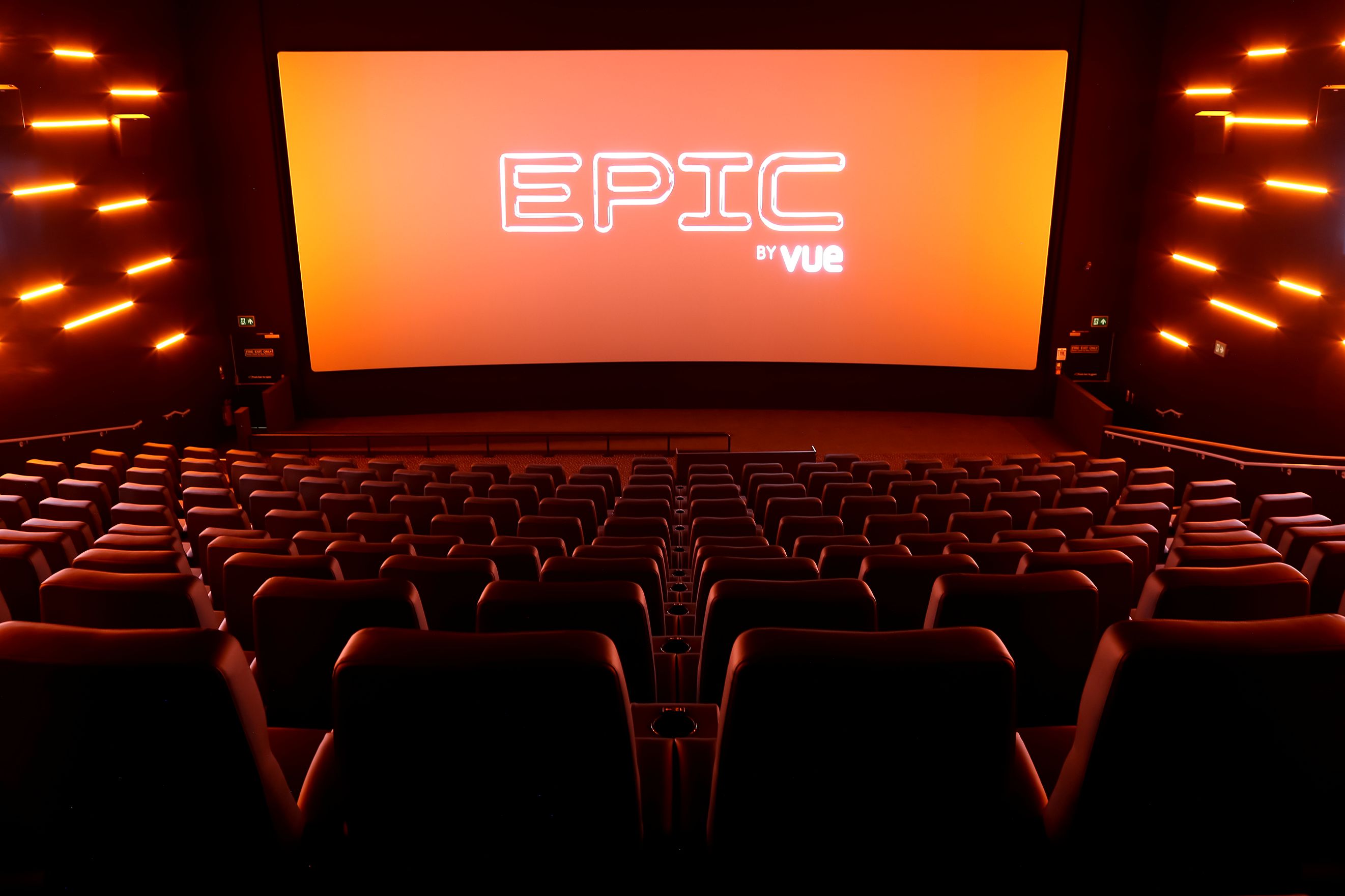 Vue Castleford cinema screen for corporate keynote presentations and product launch events.