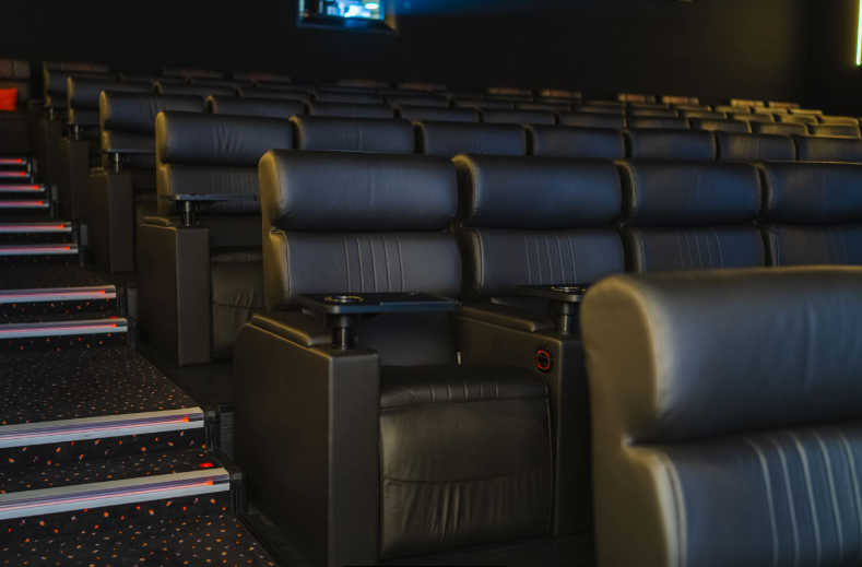 Vue Poole premium cinema screen with leather seating for corporate events and private screenings.