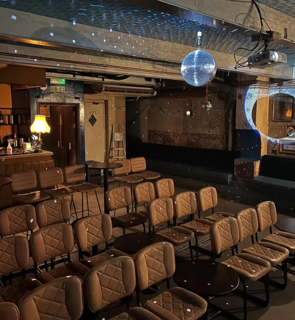 Industrial basement workshop venue in Farrs Dalston with exposed infrastructure for hire.