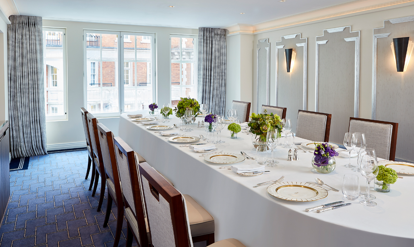 Elegant Windsor Room at Claridge's, perfect for upscale corporate events and gatherings.