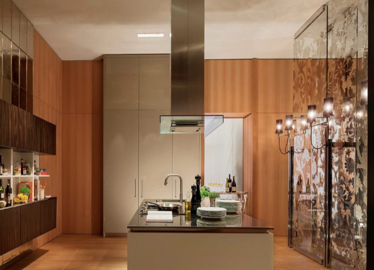 Private Dining Room in Rosewood London with modern kitchen for culinary events and classes.