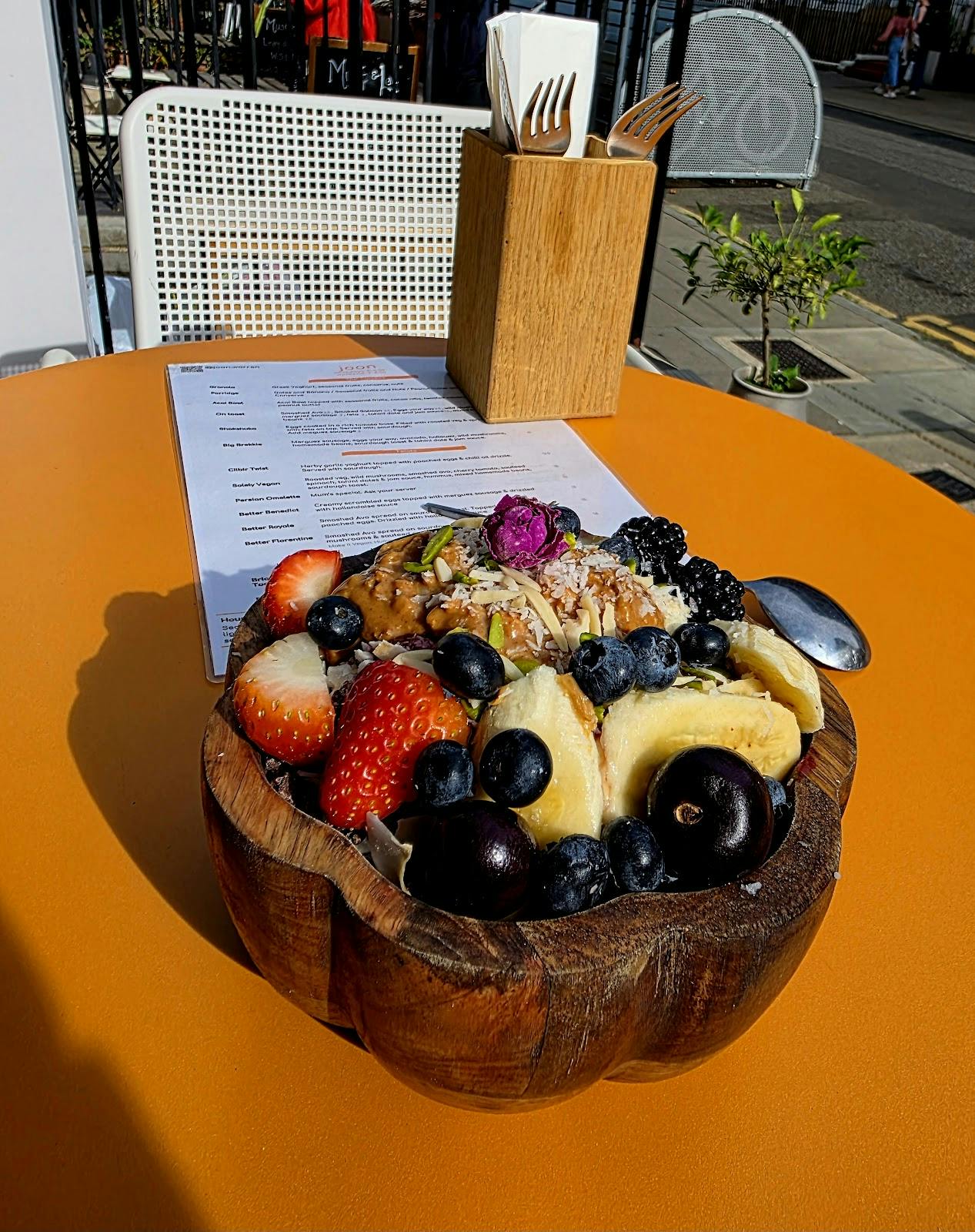 Instagrammable breakfast bowl at Joon Cafe outdoor breakout session catering.