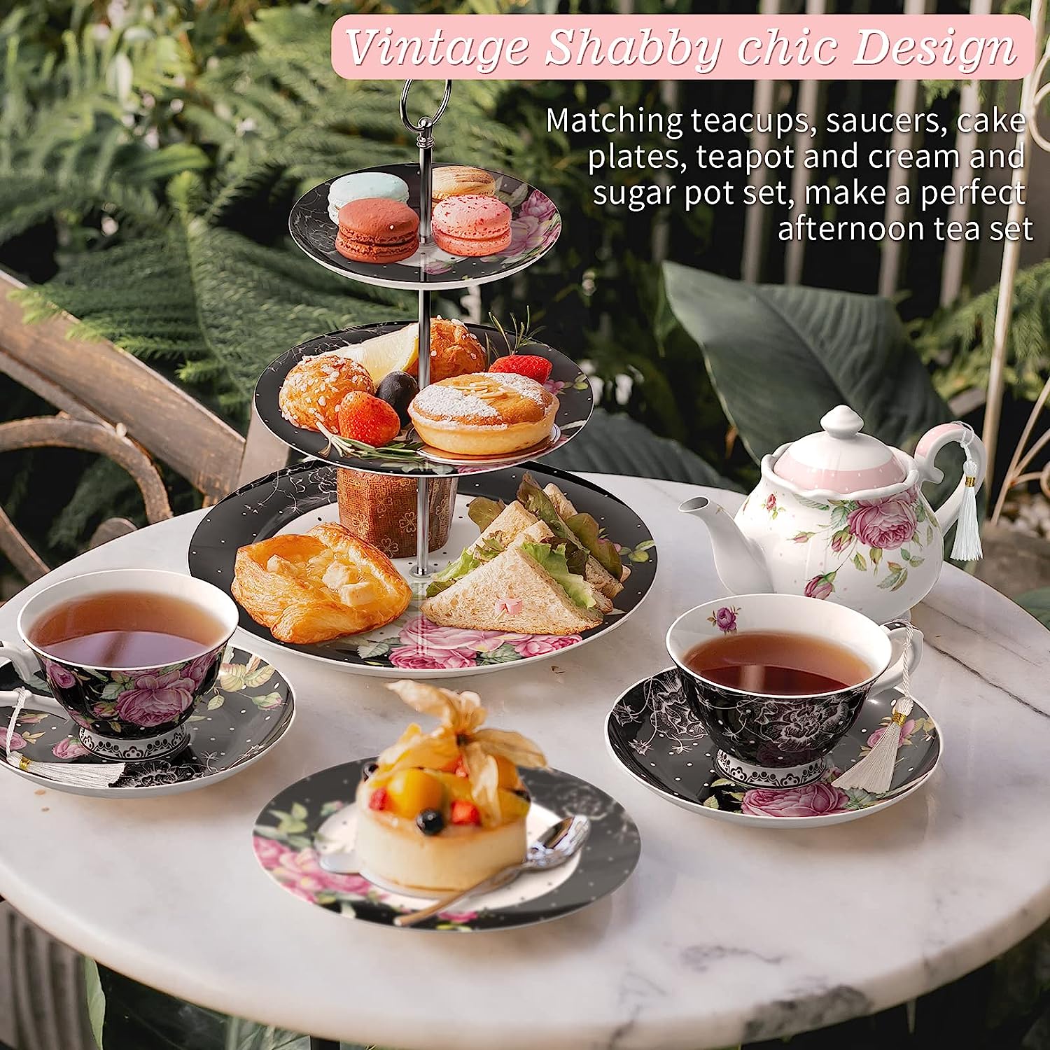 Vintage tea party afternoon tea service for high-end VIP networking and corporate events.