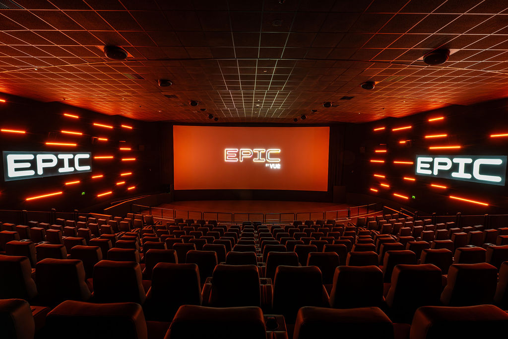 Vue Nottingham cinema screen for keynote presentations and product launches.