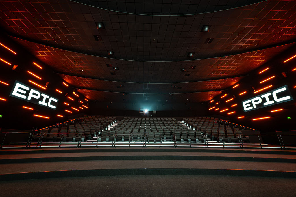 Vue Nottingham tiered cinema auditorium for immersive brand launches and corporate keynote events.