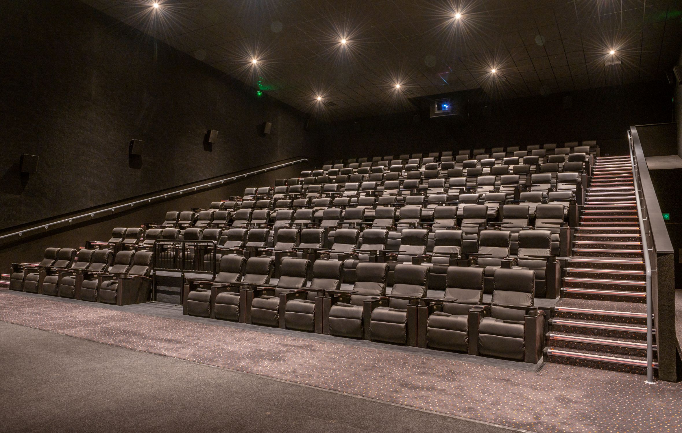 Vue Glasgow cinema auditorium with tiered seating for keynote presentations and product launches.