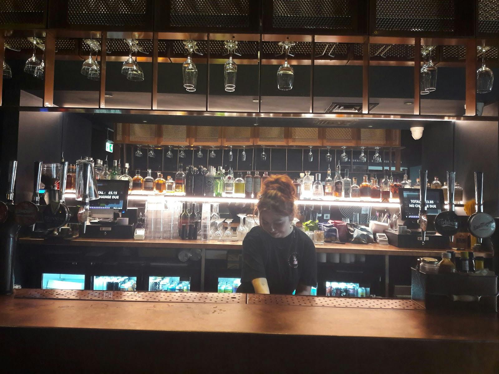 Professional bar setup at Band on the Wall for networking events and corporate beverage services.