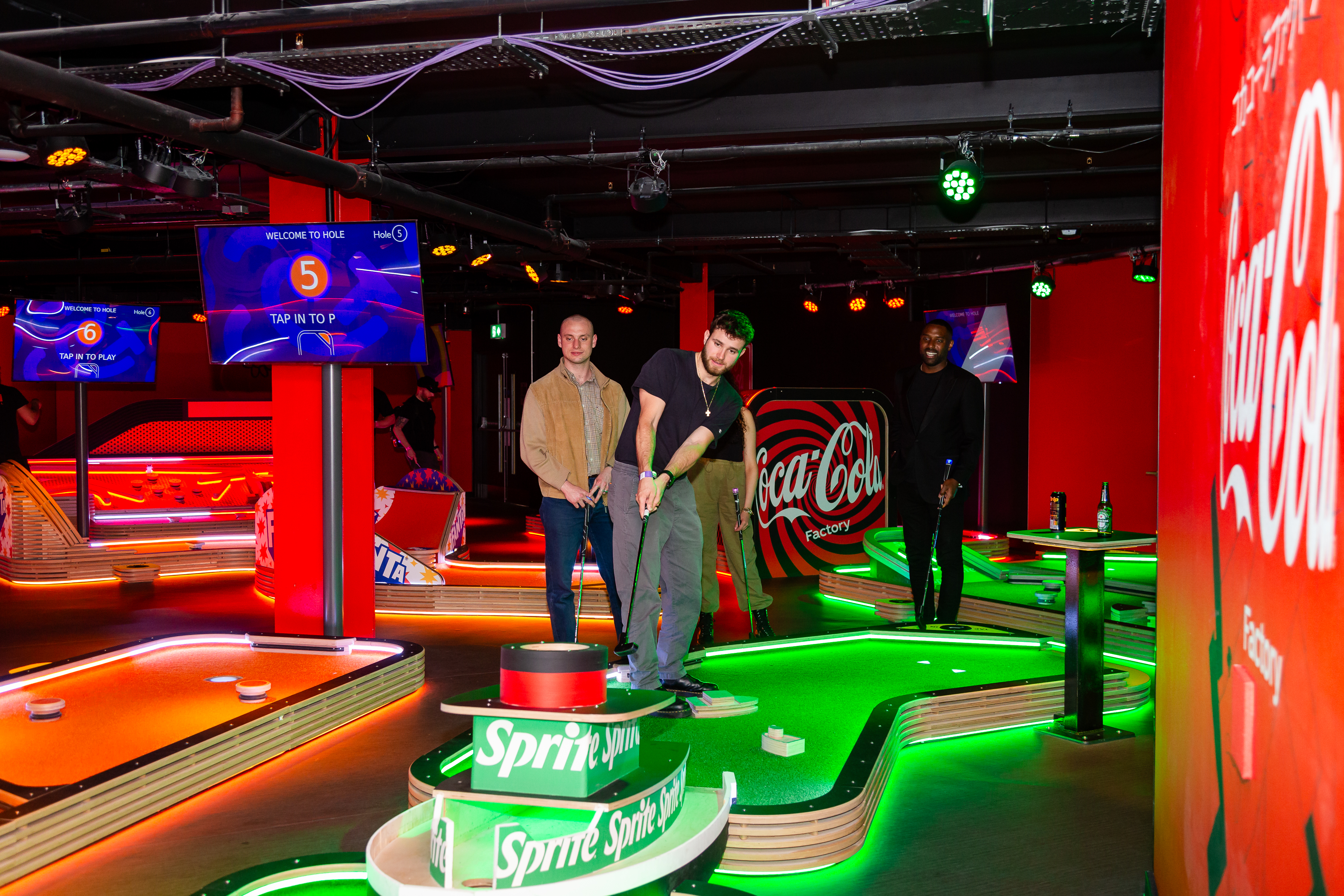 Gravity Westfield Stratford venue with mini-golf for corporate events and team-building activities.